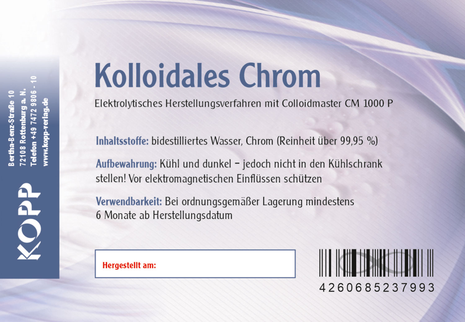 Kolloidales Chrom - Konzentration 50 ppm02