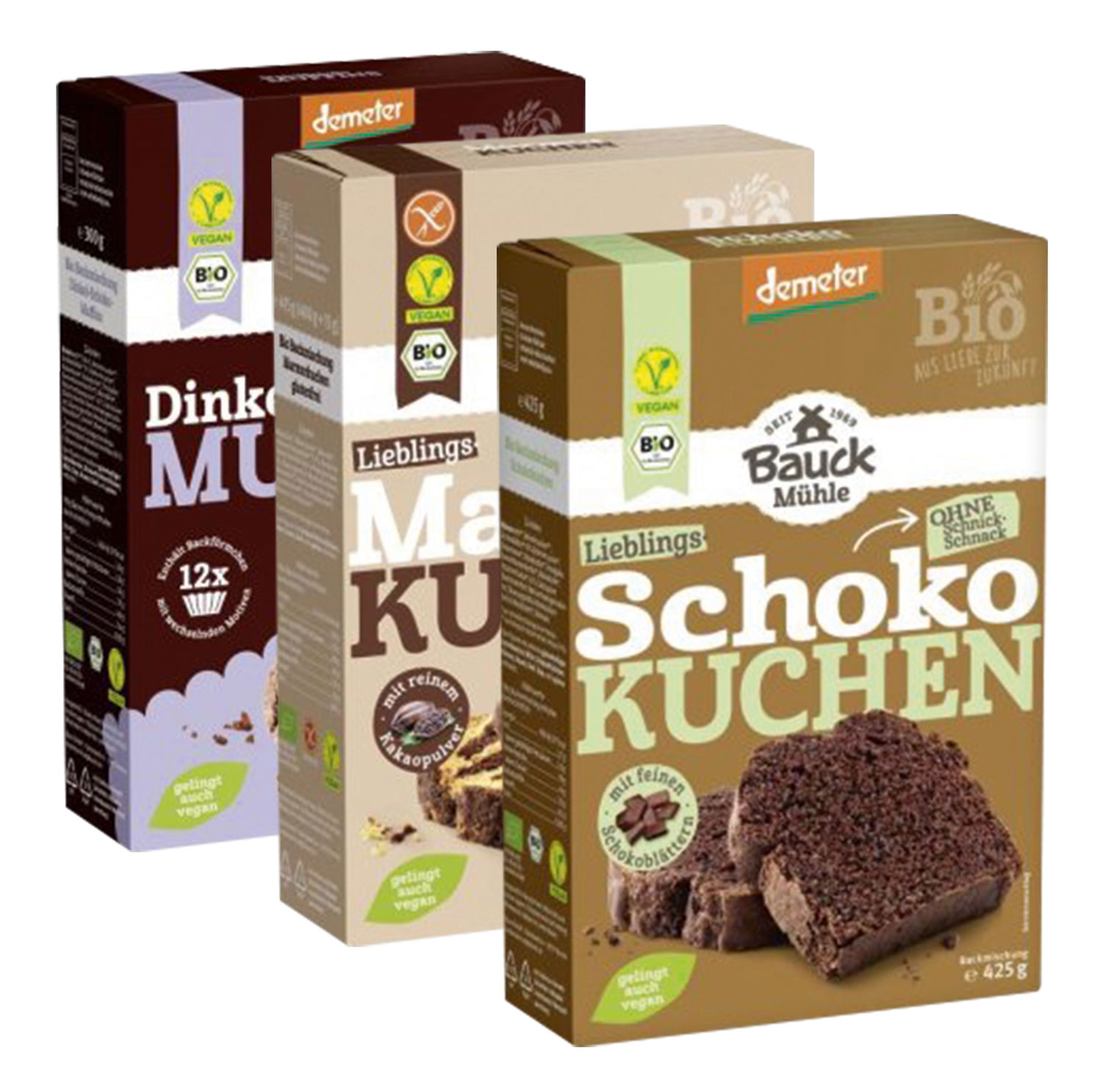 3er-Set Bauck Mhle Schokogenuss