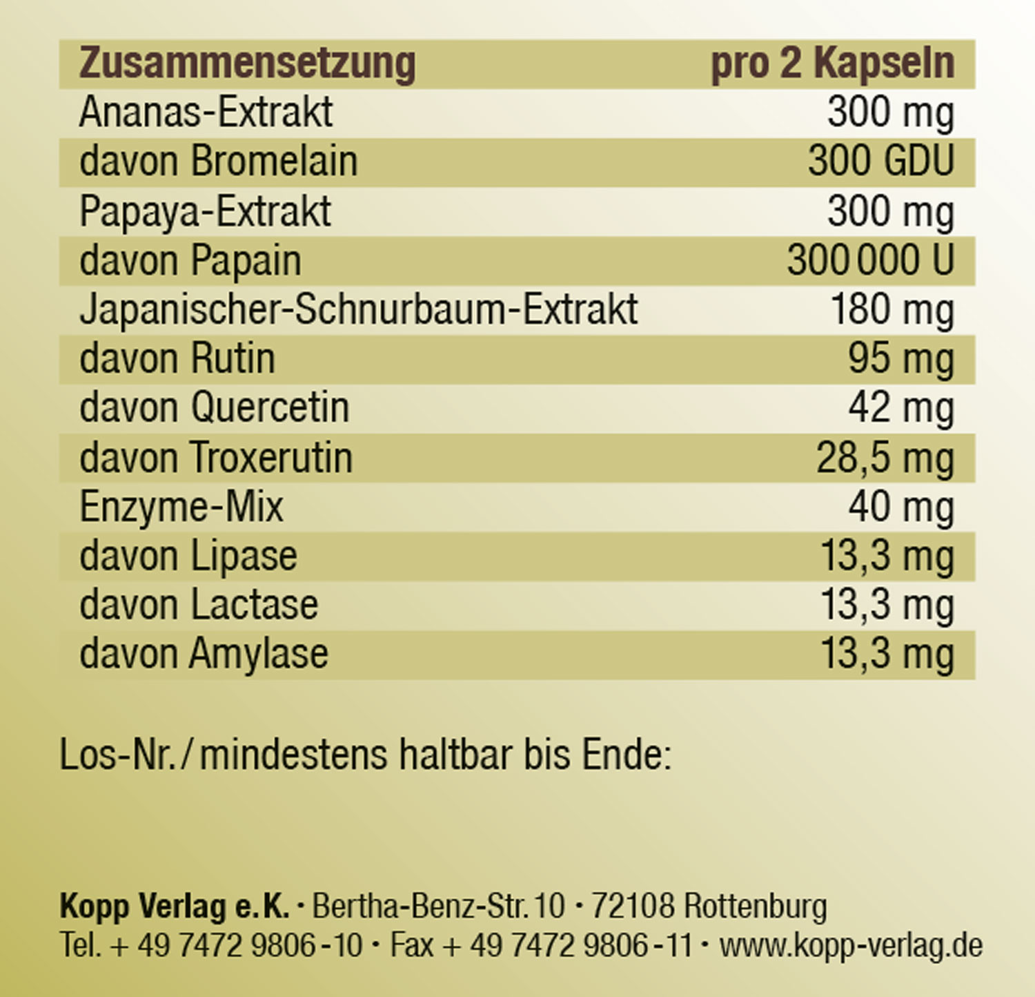 Kopp Vital   Enzymkomplex / 60 Kapseln03