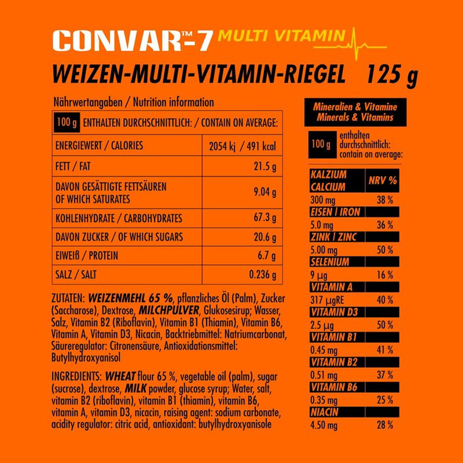 12er Pack Convar-7 High Energy Bar - Multi Vitamin - Wie neu03