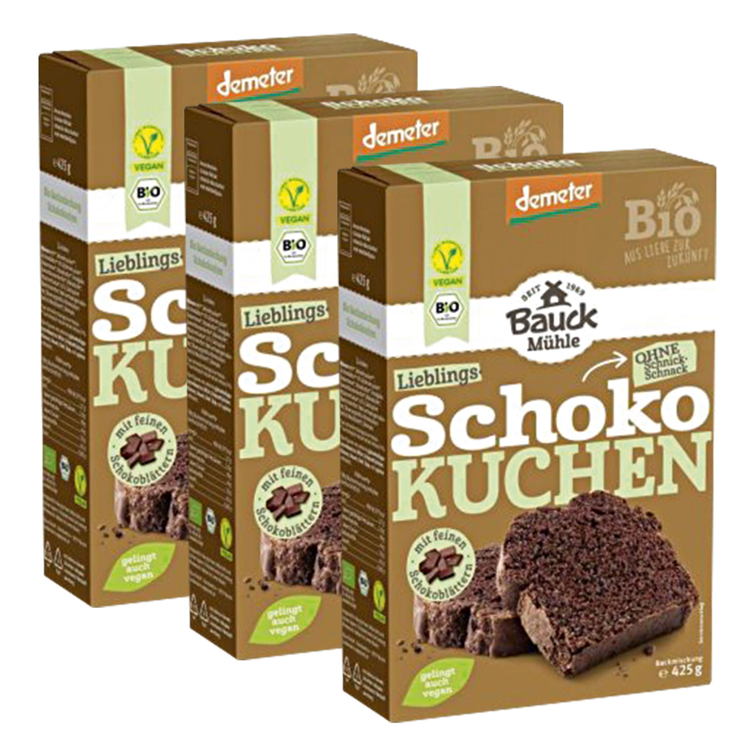  3er-Pack Bauck Mhle Schokokuchen Bio 