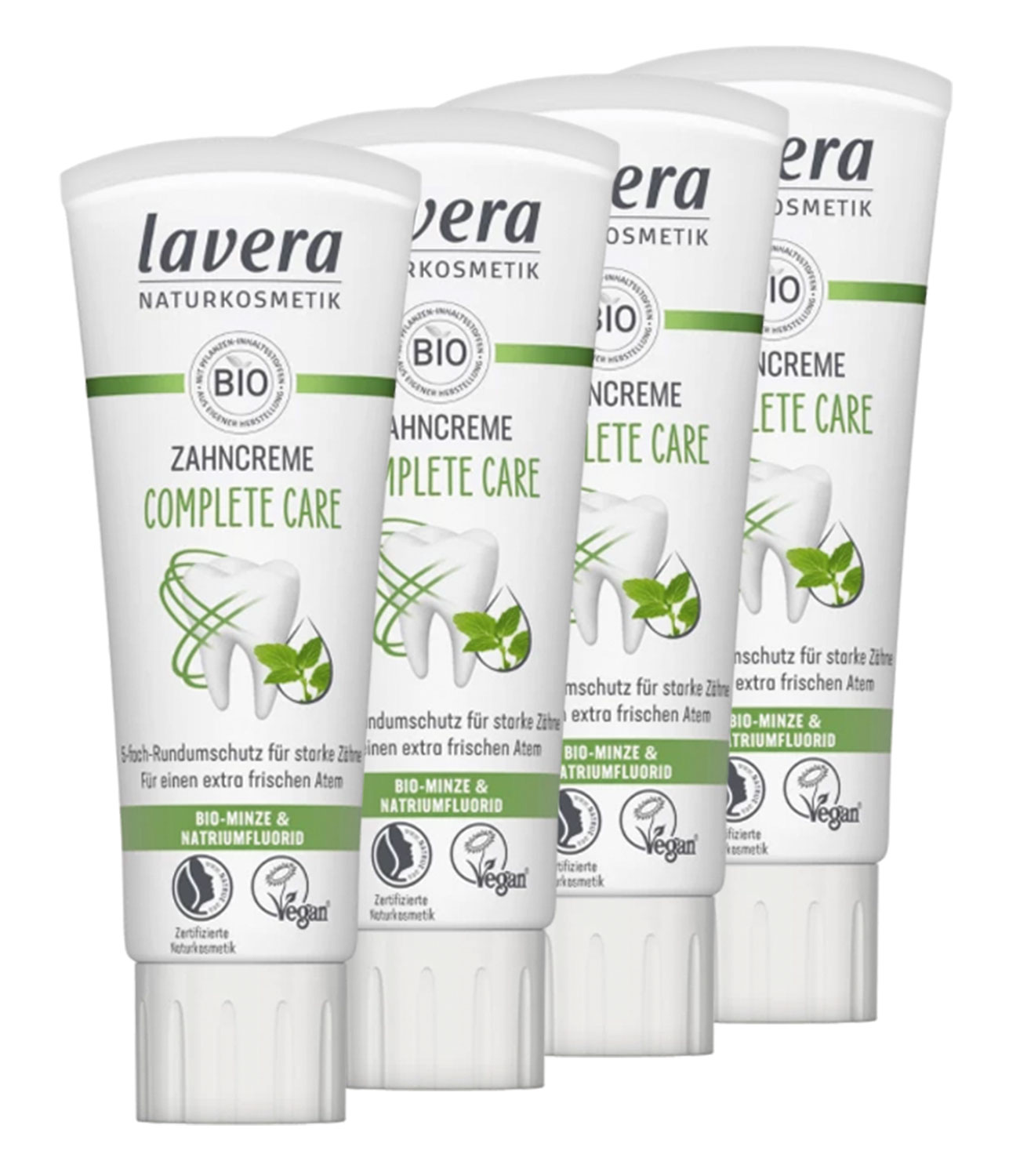 4er-Pack Lavera Complete Care Zahncreme