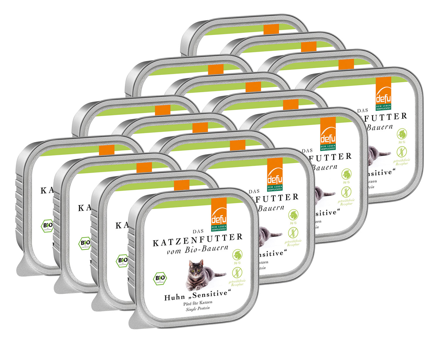 16er-Pack Defu Bio-Pt Huhn Sensitive fr Katzen01