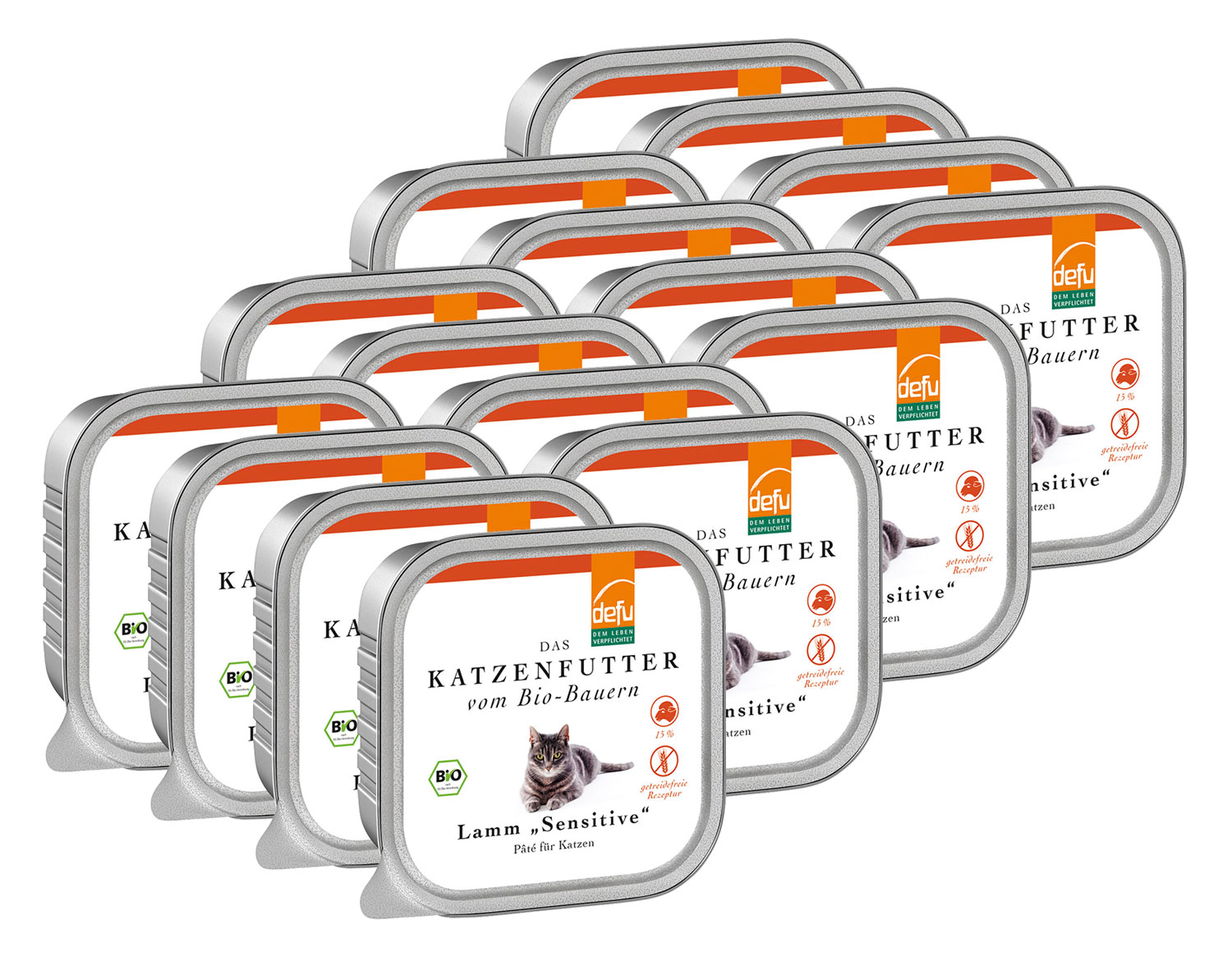 16er-Pack Defu Bio-Pt Lamm Sensitive fr Katzen01