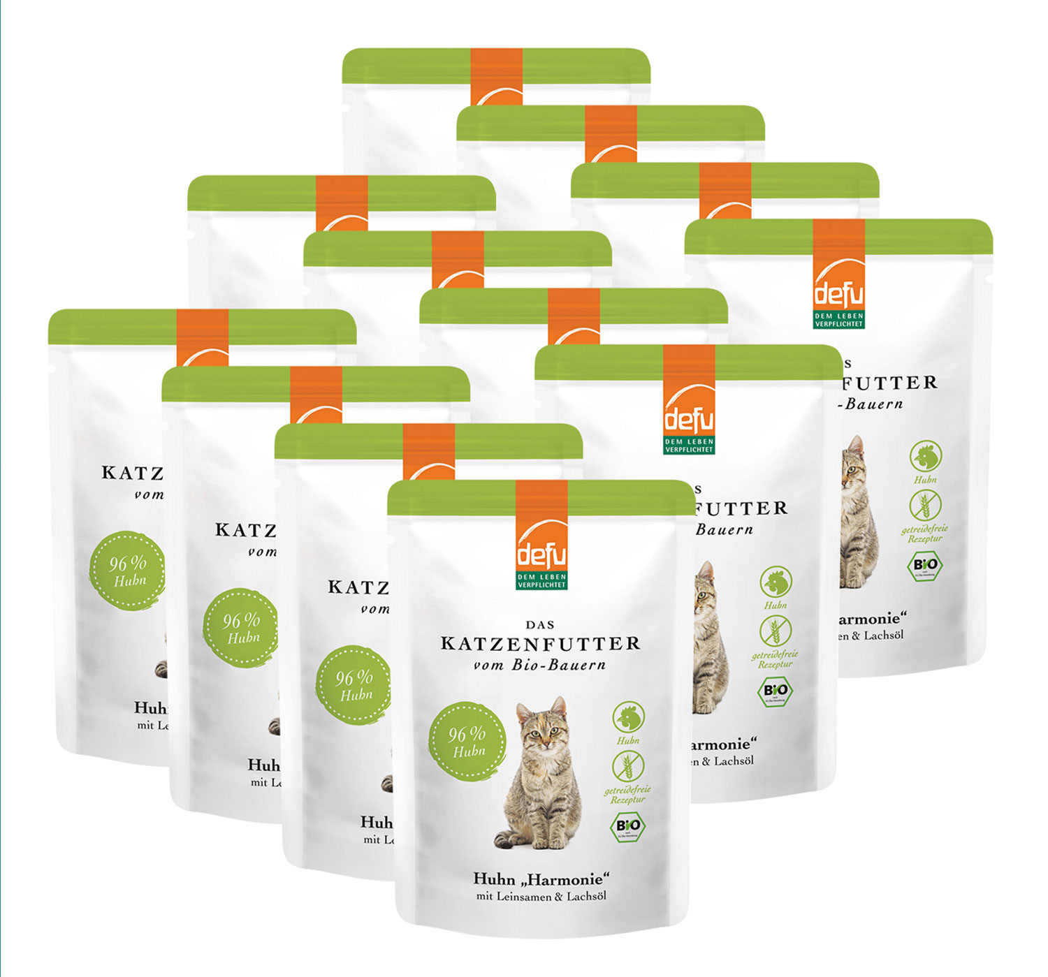 12er-Pack  Defu Bio-Huhn Harmonie fr Katzen01