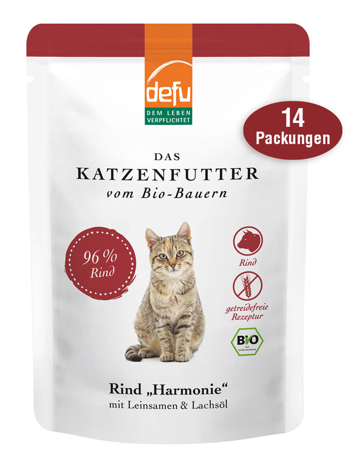 14er-Pack Defu Bio-Rind Harmonie fr Katzen