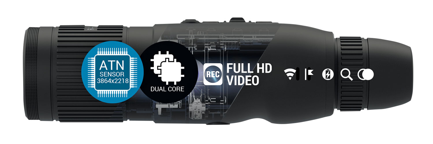 Digitales Tag- und Nachtfernglas ATN BINOX 4K 4-16X06