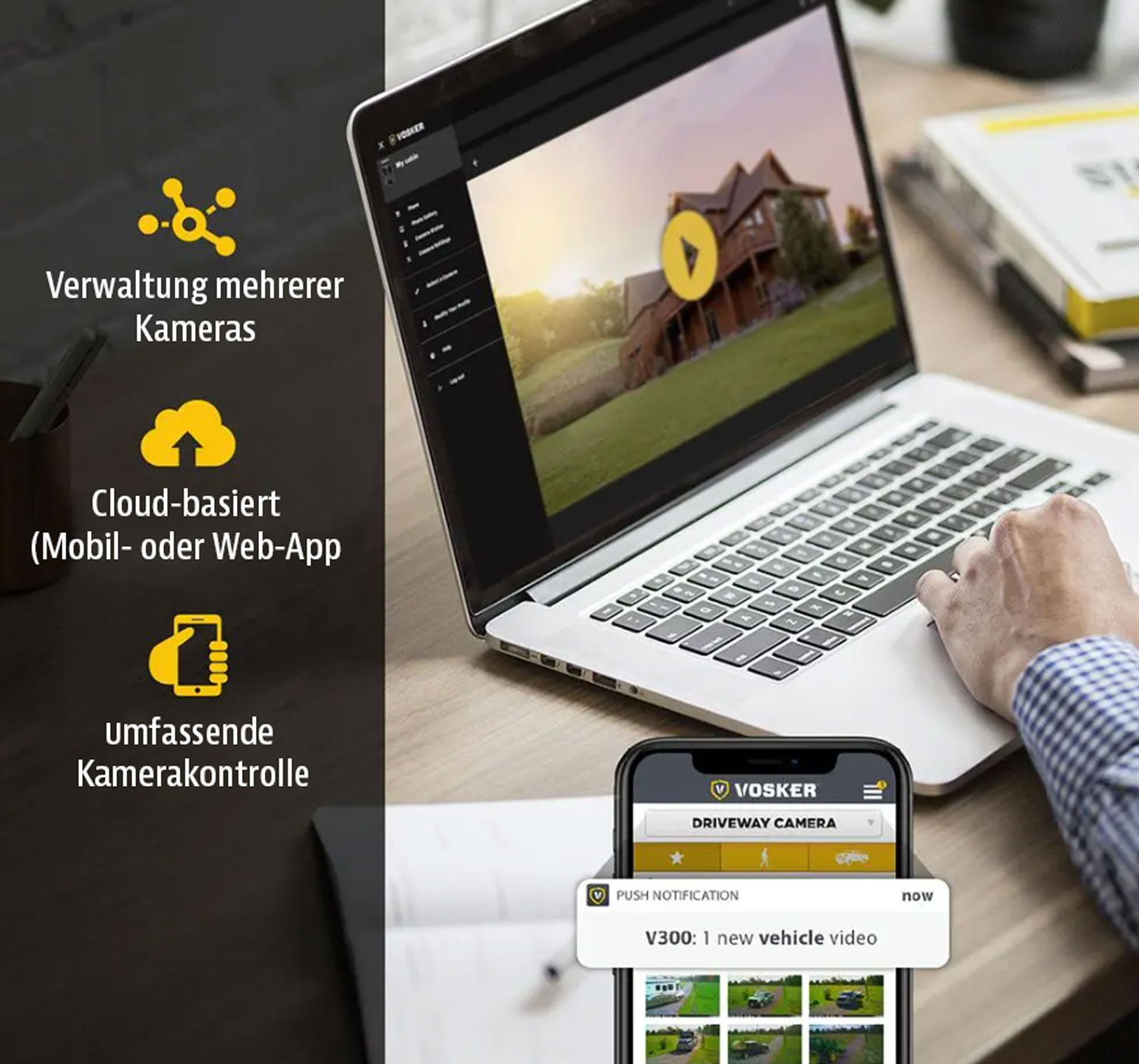 High-Tech berwachungskamera fr Tag und Nacht VOSKER V30010