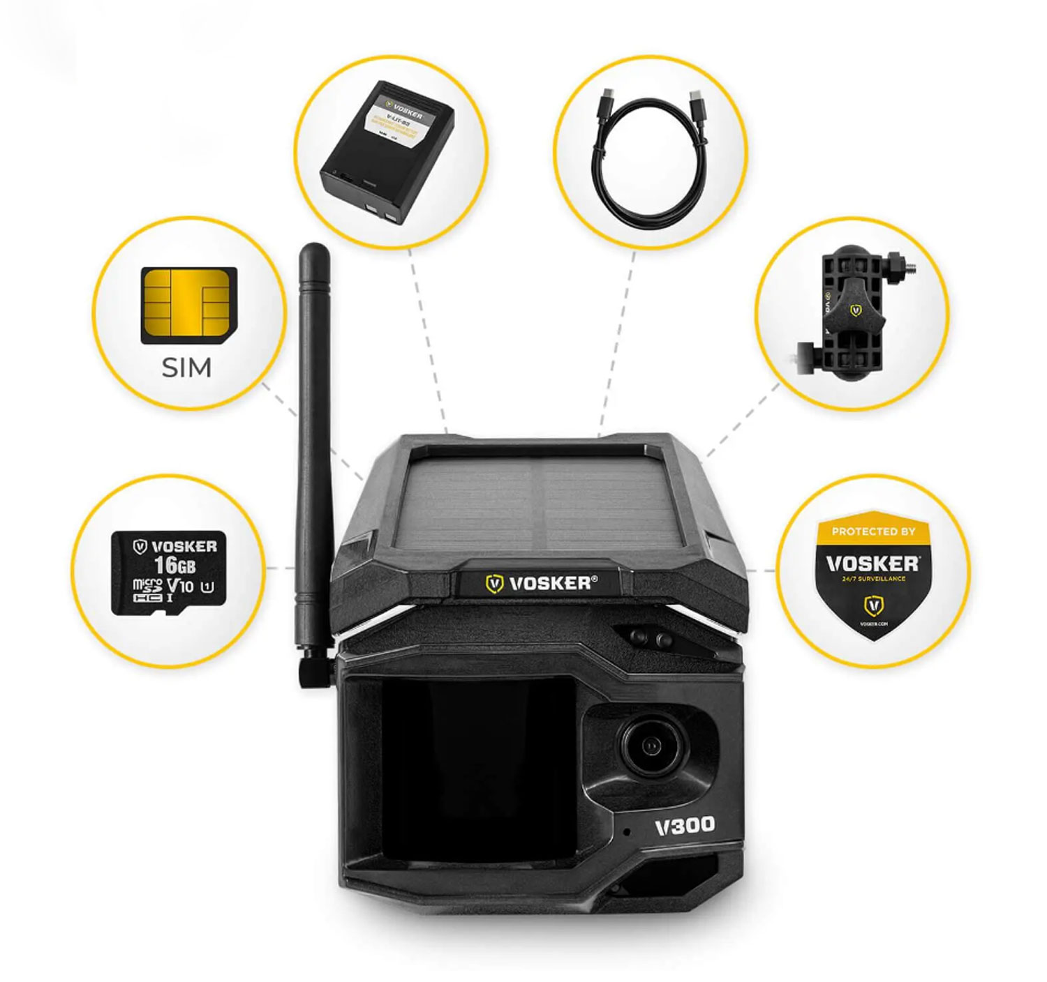 High-Tech berwachungskamera fr Tag und Nacht VOSKER V30007