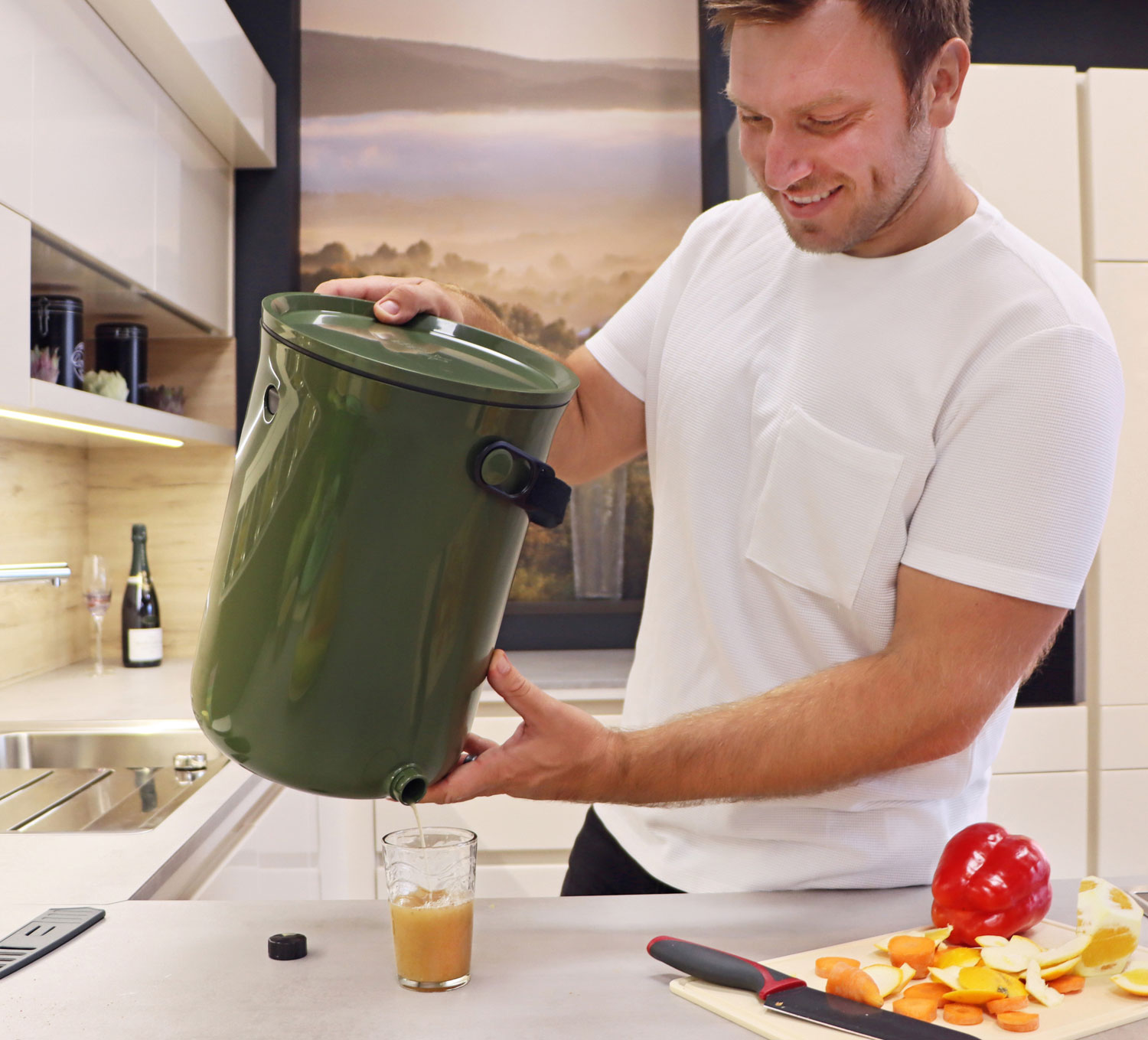 Kchenkomposter Bokashi Set 2 x 9,6 Liter Eimer inkl. 1 Kg Ferment04