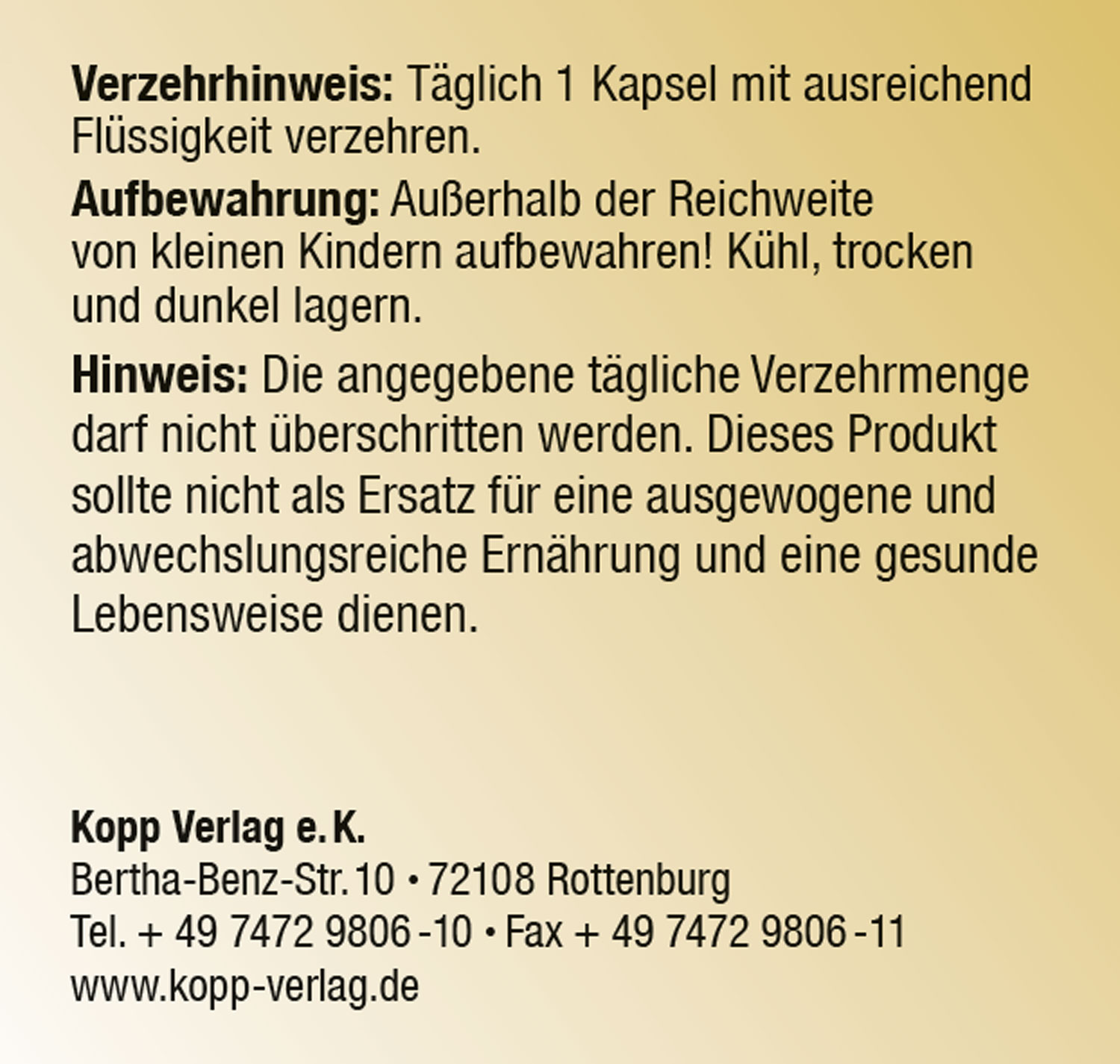 Kopp Vital   Selen / 165 g / 30 Kapseln03