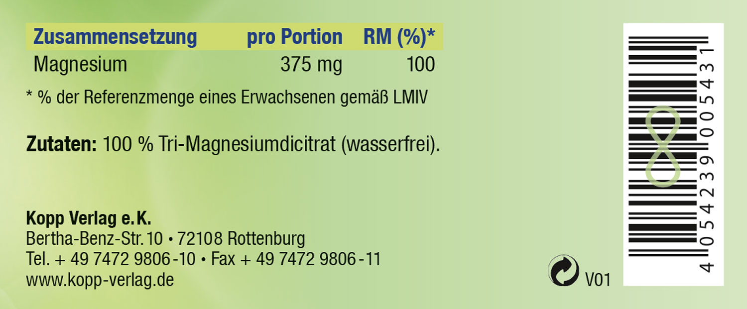 Kopp Vital   Tri-Magnesiumdicitrat Granulat / 250 g02
