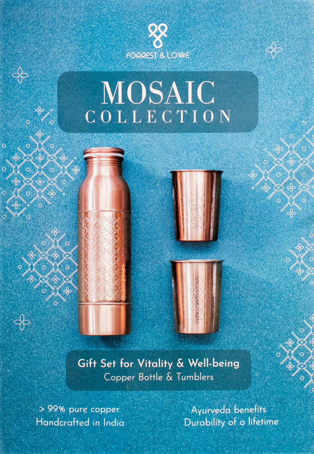 Kupfer-Geschenkset Mosaik - Wie neu01