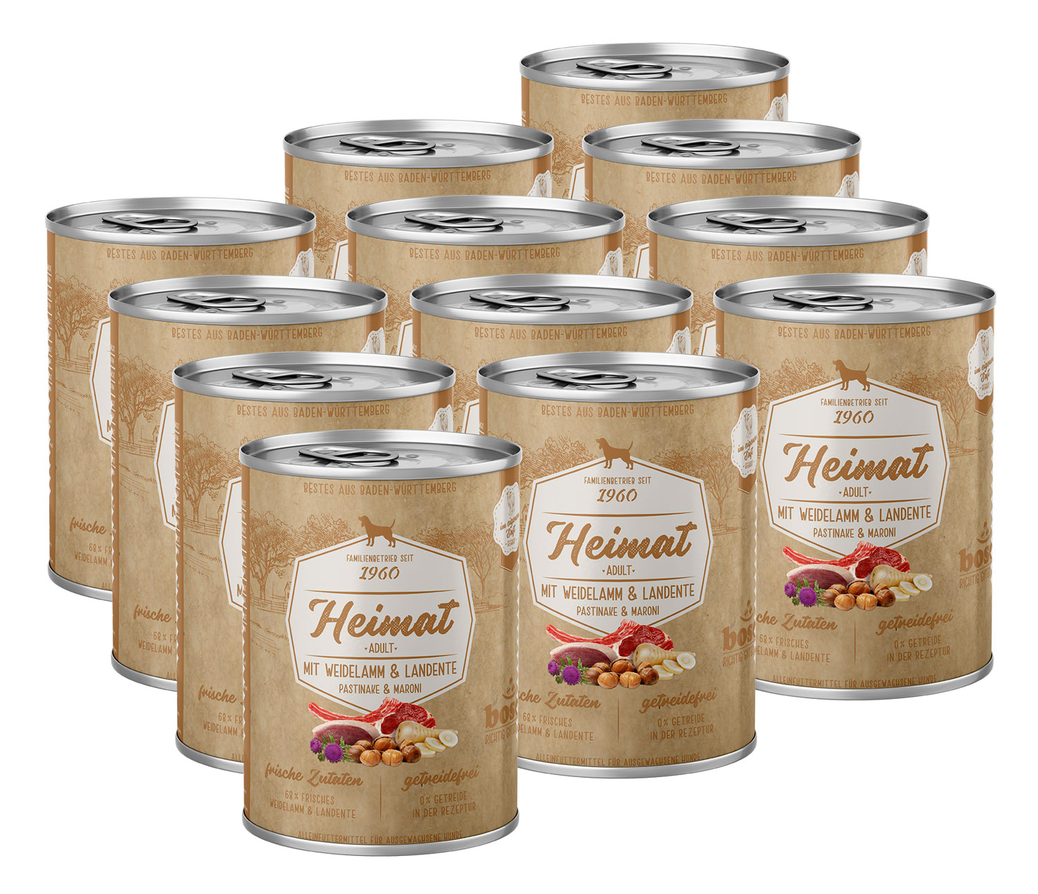 12er-Pack Bosch Heimat Adult Weidelamm & Landente01