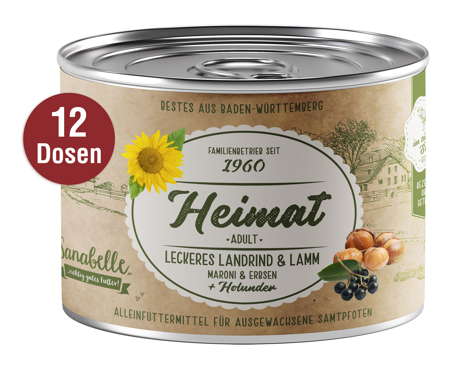 12er-Pack Bosch Heimat Sanabelle Adult Landrind & Lamm