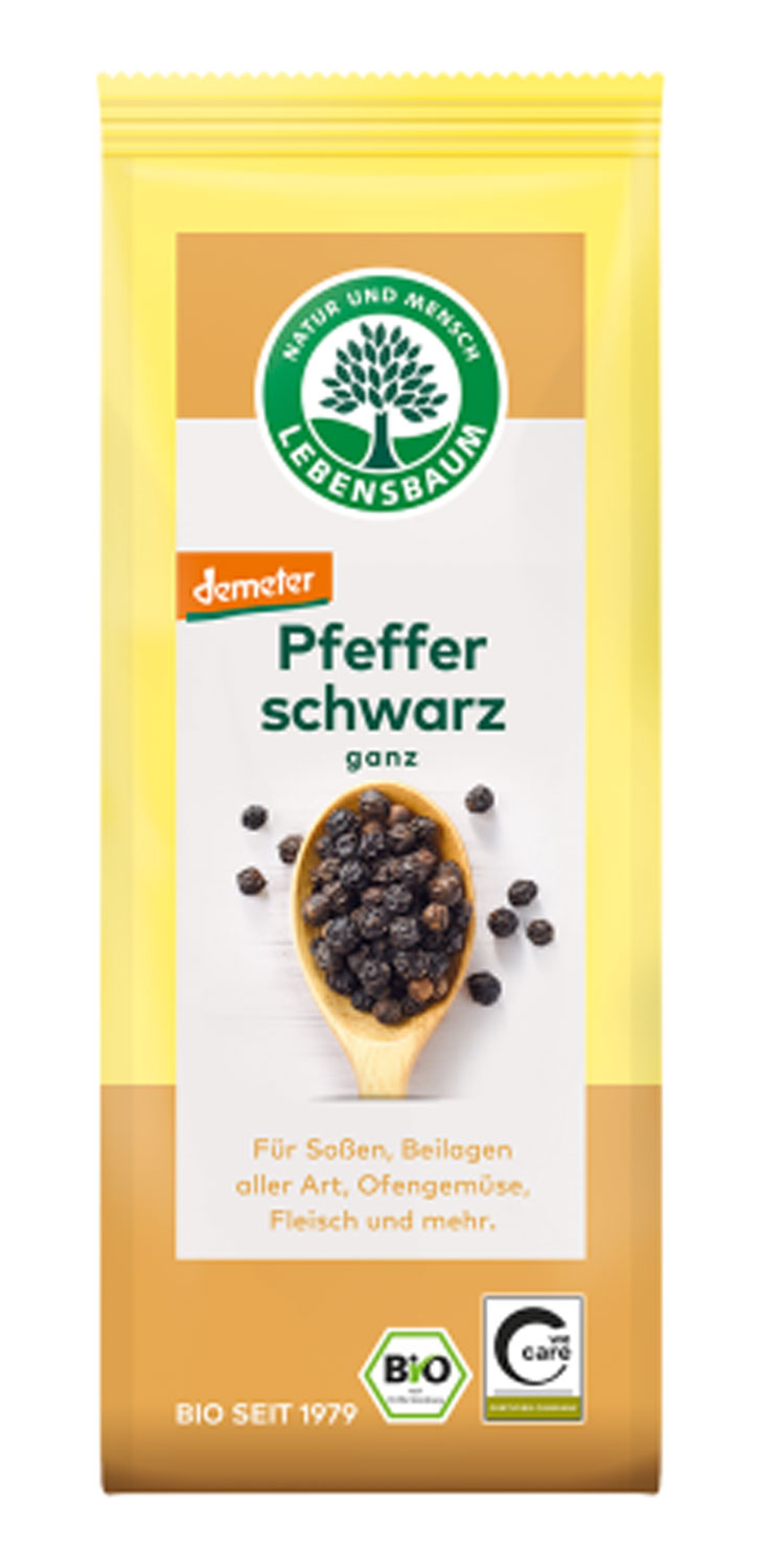 Lebensbaum Bio-Pfeffer schwarz ganz