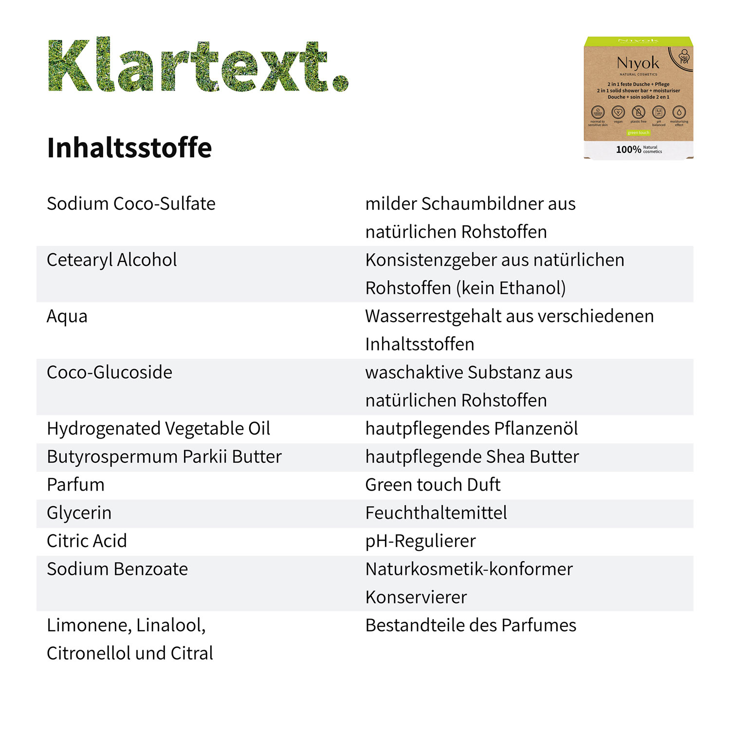  Niyok feste Dusche und Pflege Green Touch - 80g 03