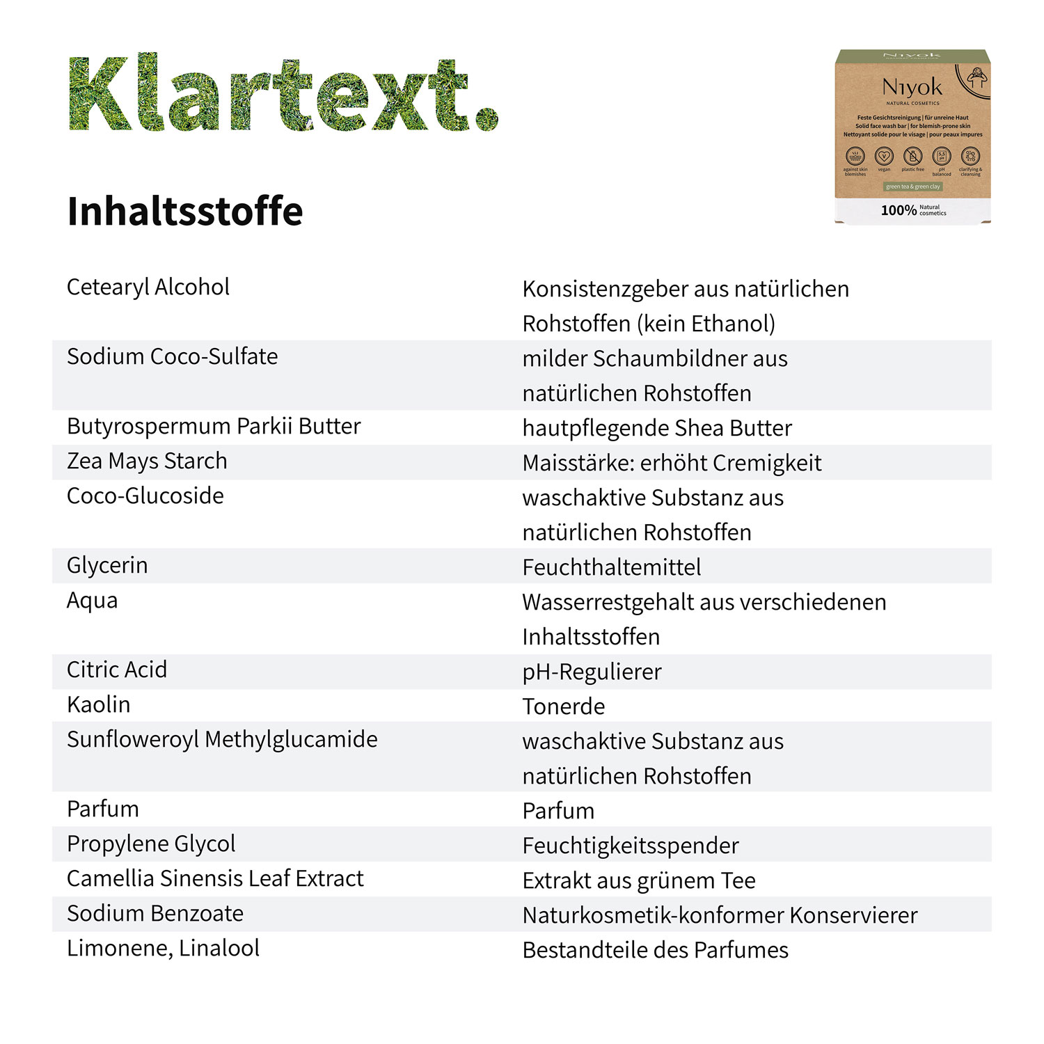  Niyok feste Gesichtsreinigung fr unreine Haut - 80 g 03