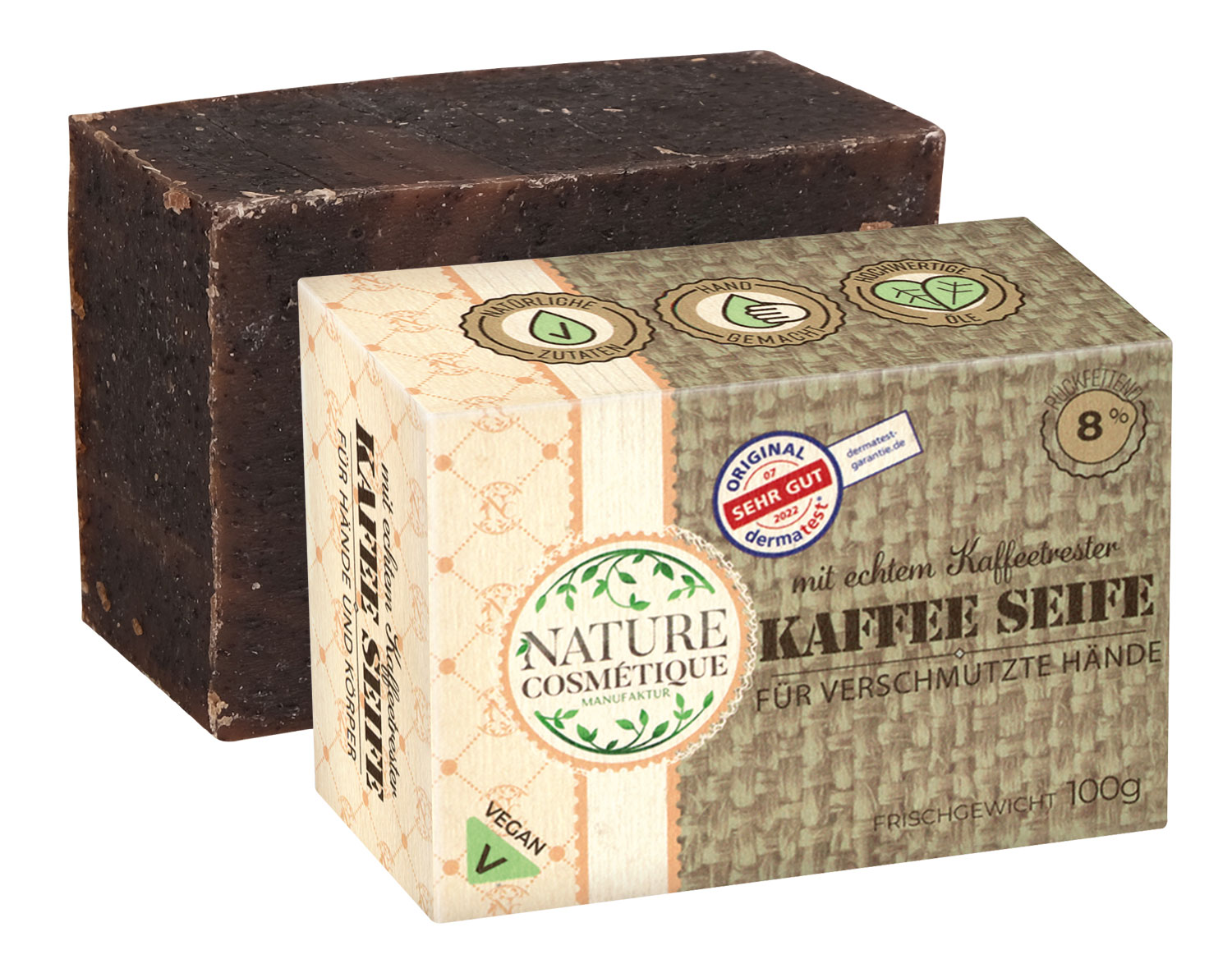  Kaffee-Seife mit echtem Kaffeetrester 