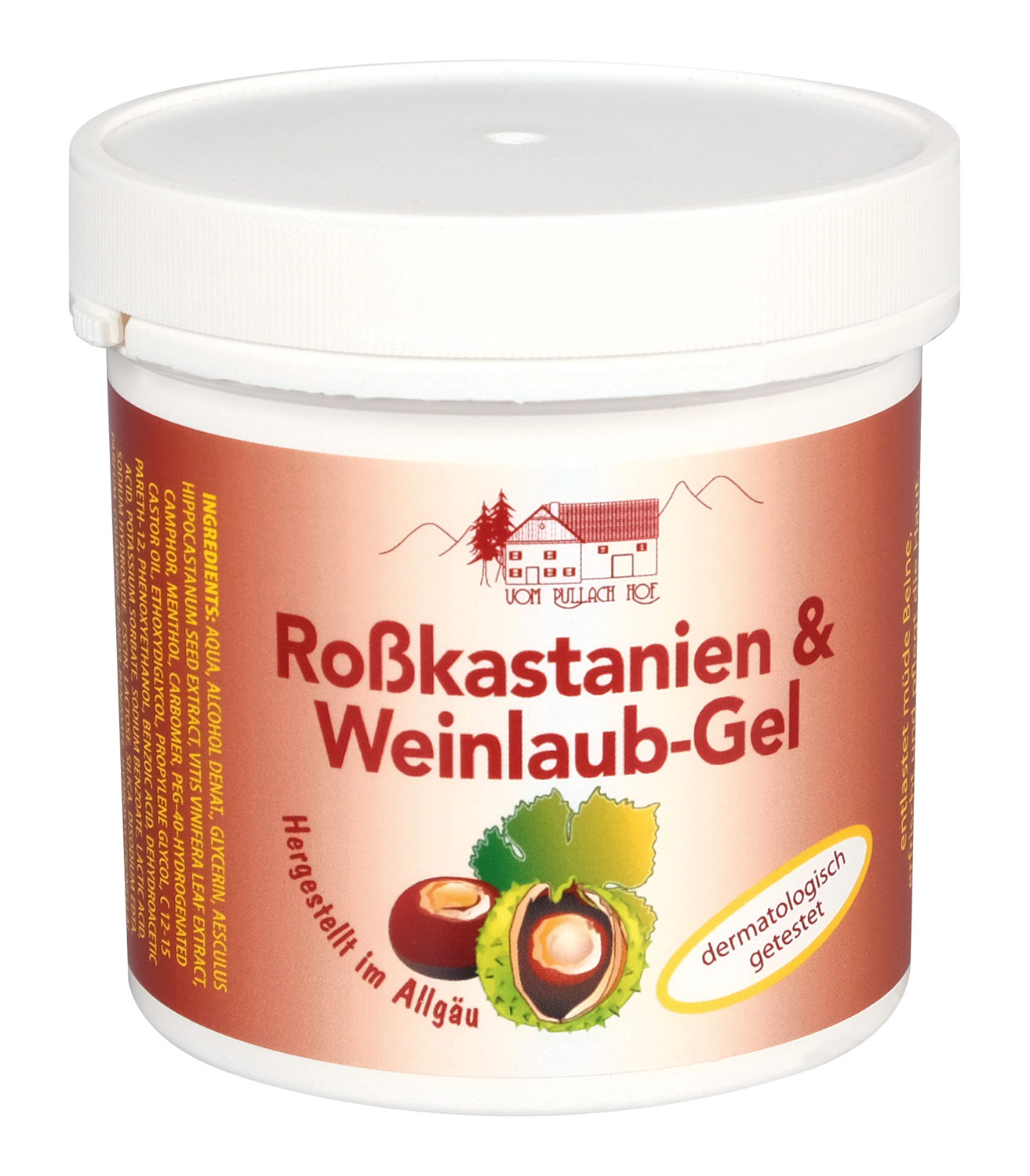 Rokastanien- und Weinlaub-Gel