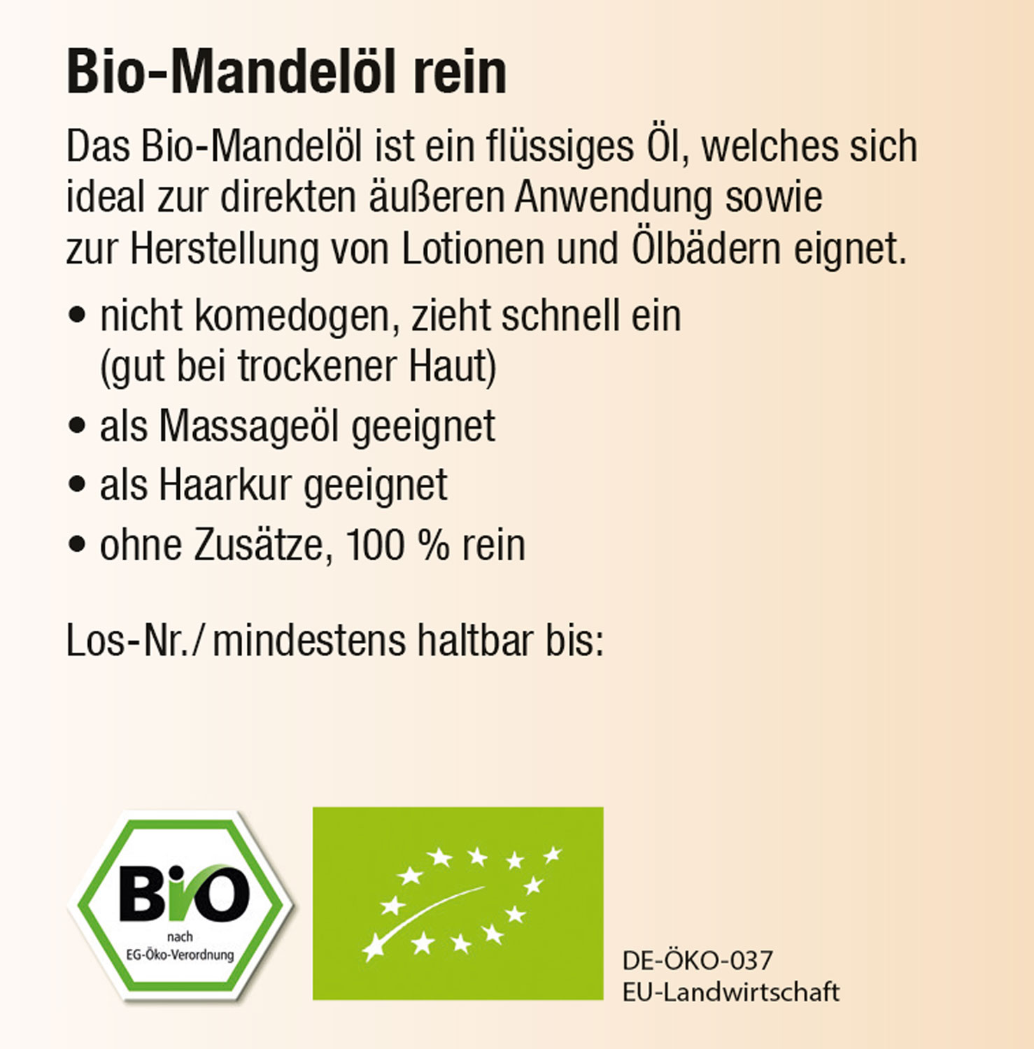 Kopp Vital   Bio-Mandell 100 % rein, 250 ml / Kaltgepresst / nicht komedogen /fr Haut, Haare & Kche / ohne Zustze03