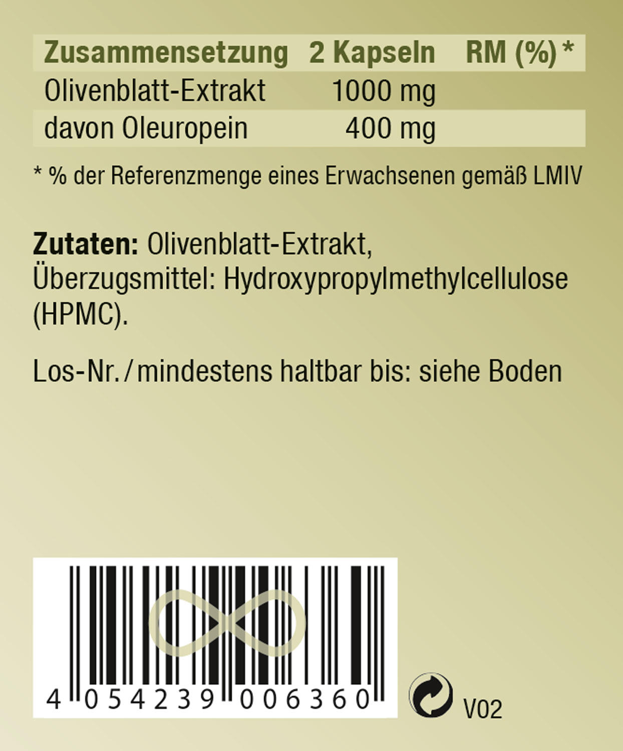 Kopp Vital   Olivenblatt-Extrakt / 400 mg / 120 Kapseln02