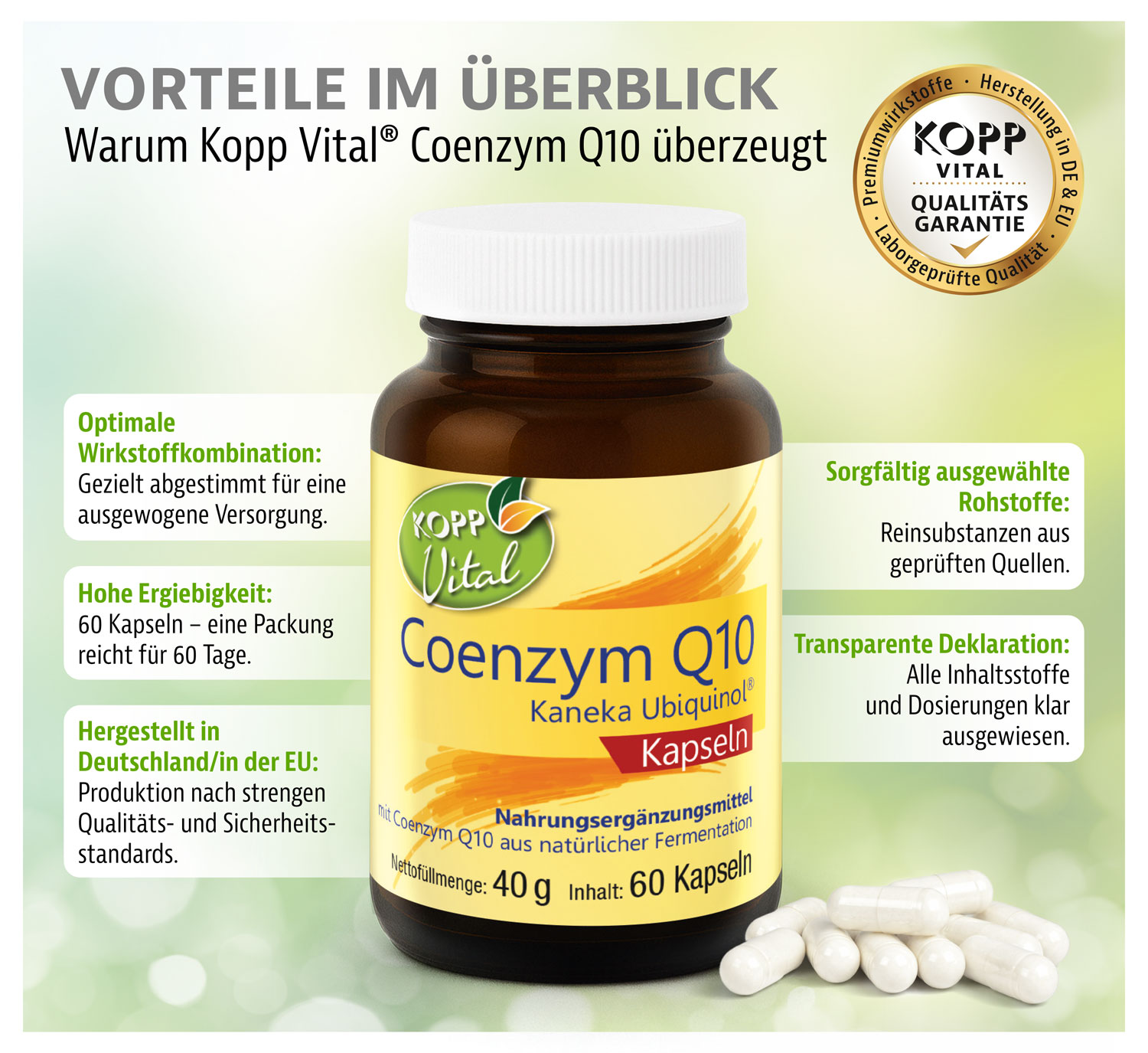 Kopp Vital� Q10 Ubiquinol / 100 mg / 60 Kapseln01