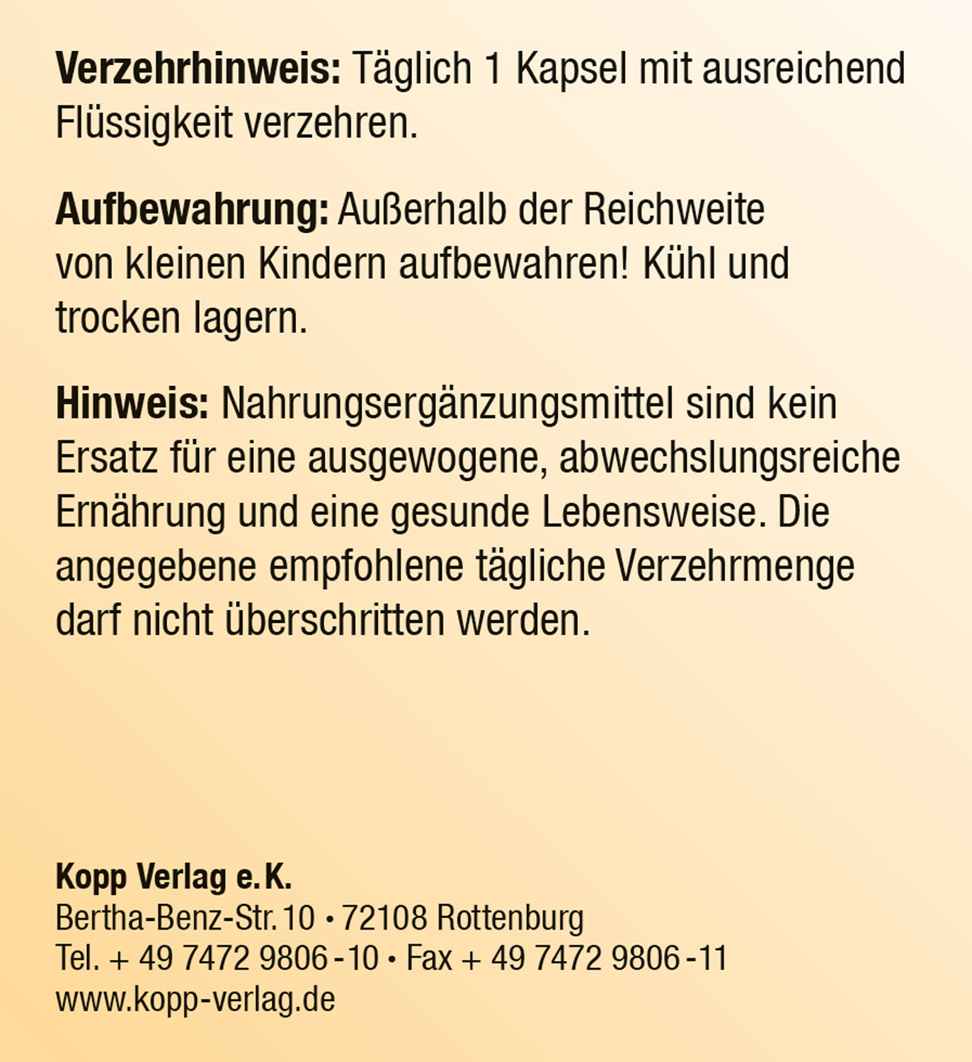 Kopp Vital GABA / 600 mg / 180 Kapseln03