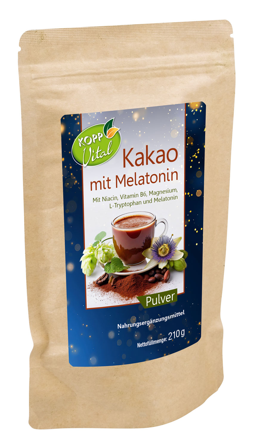 Kopp Vital   Kakao mit Melatonin / 1 mg / 210 g