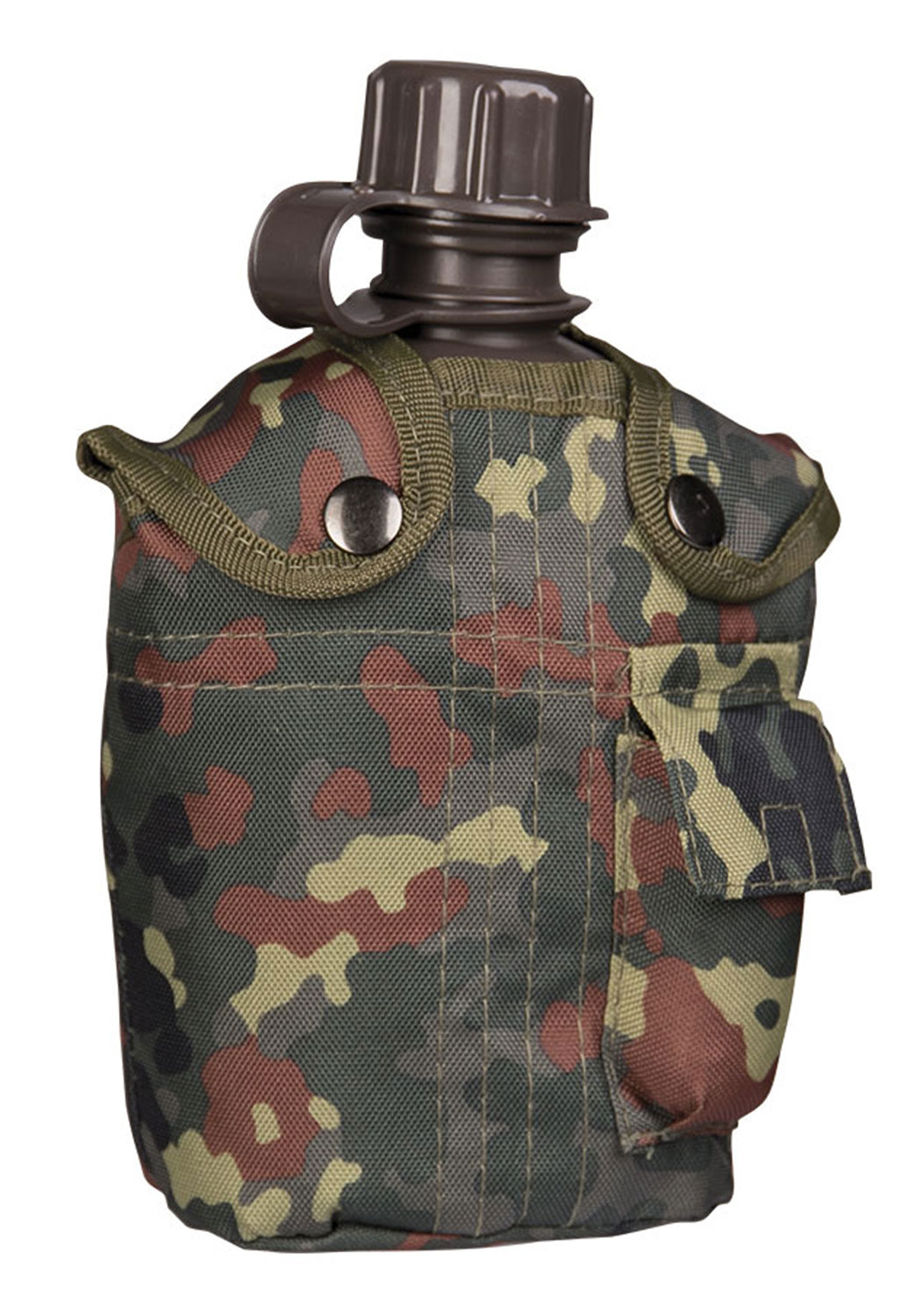US-Feldflasche 1 Liter mit Flecktarn Hlle - Sehr gut