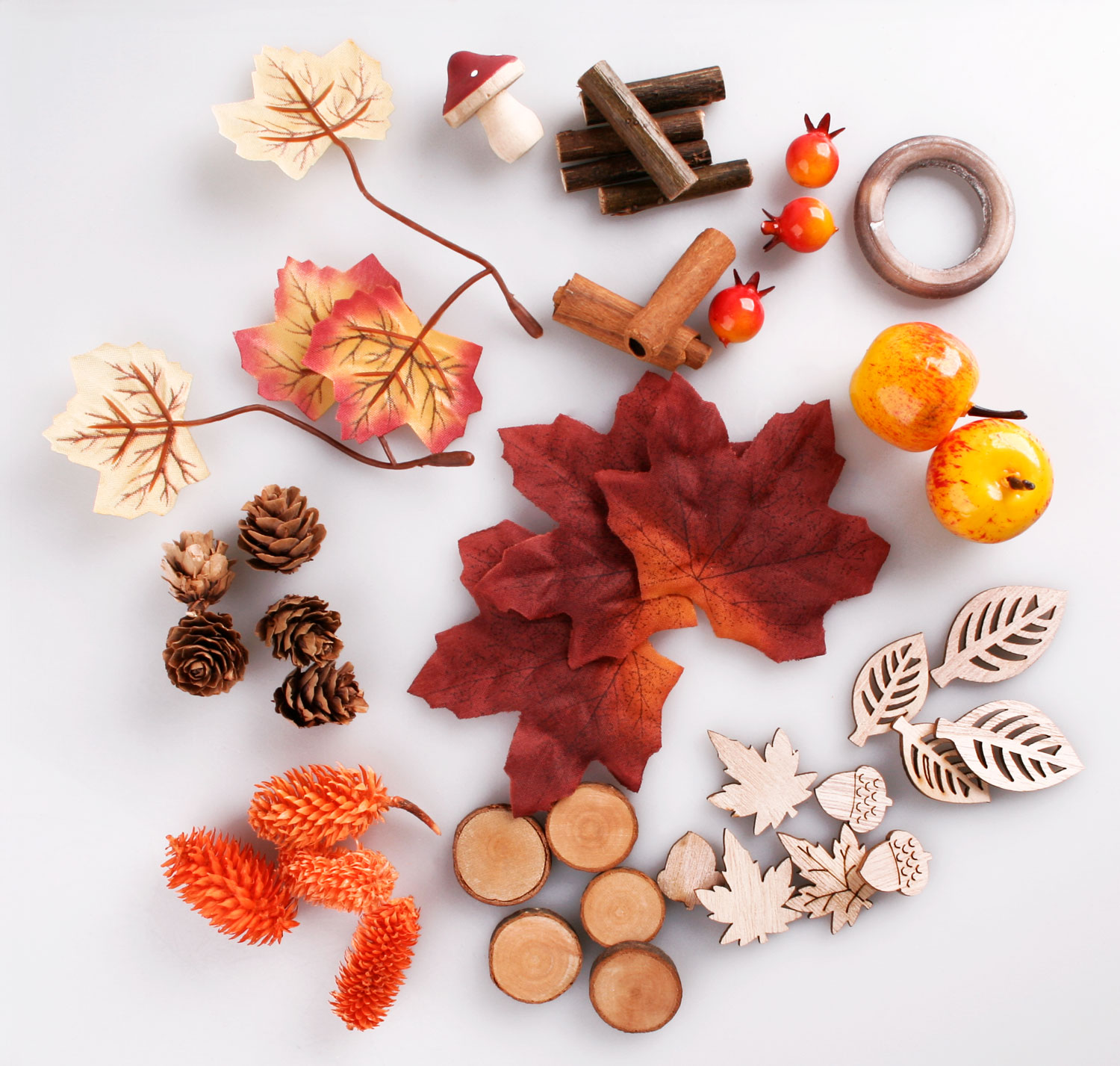 Teelichthalter-Set Herbstblatt04