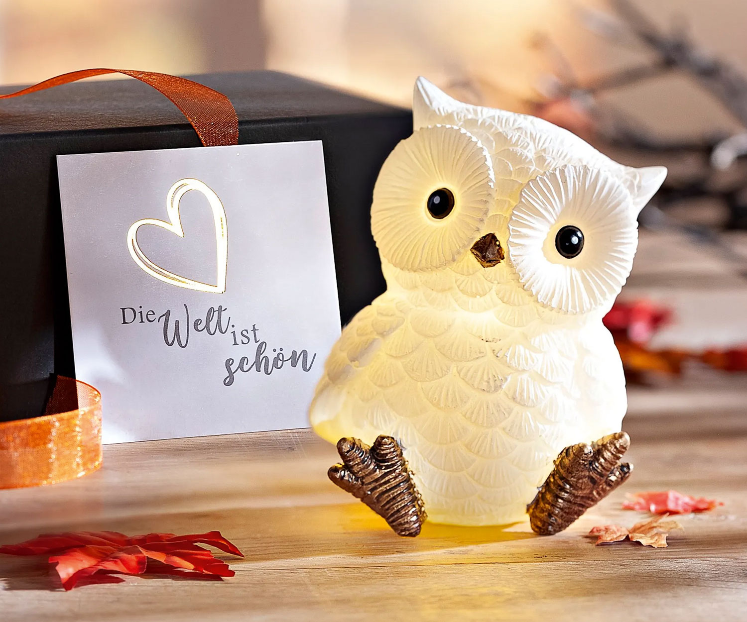 LED-Eule Tilda inklusive Grukarte