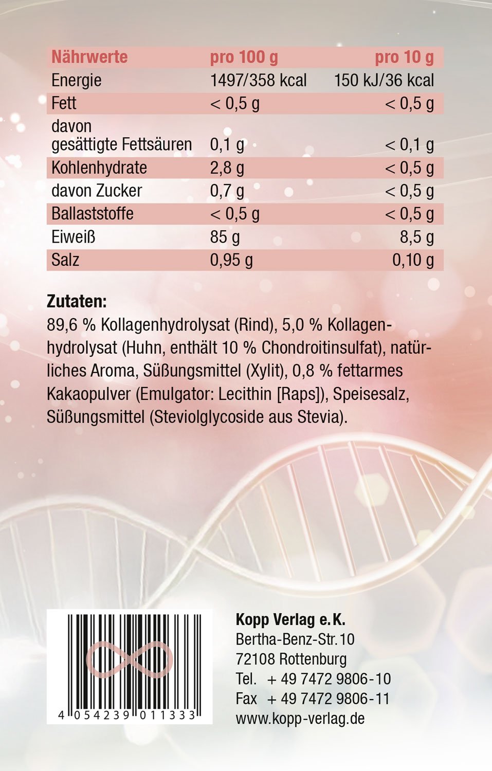 Kopp Vital   Premium Kollagen mit natrlichem Schokogeschmack Pulver / 500 g02
