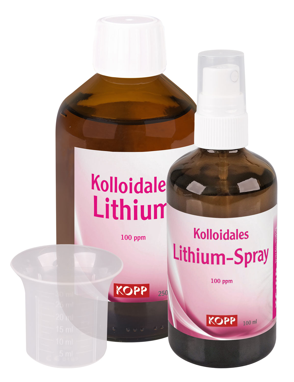 Kolloidales Lithium - Konzentration 100 ppm 250 ml Flasche plus 100 ml Spr�hflasche
