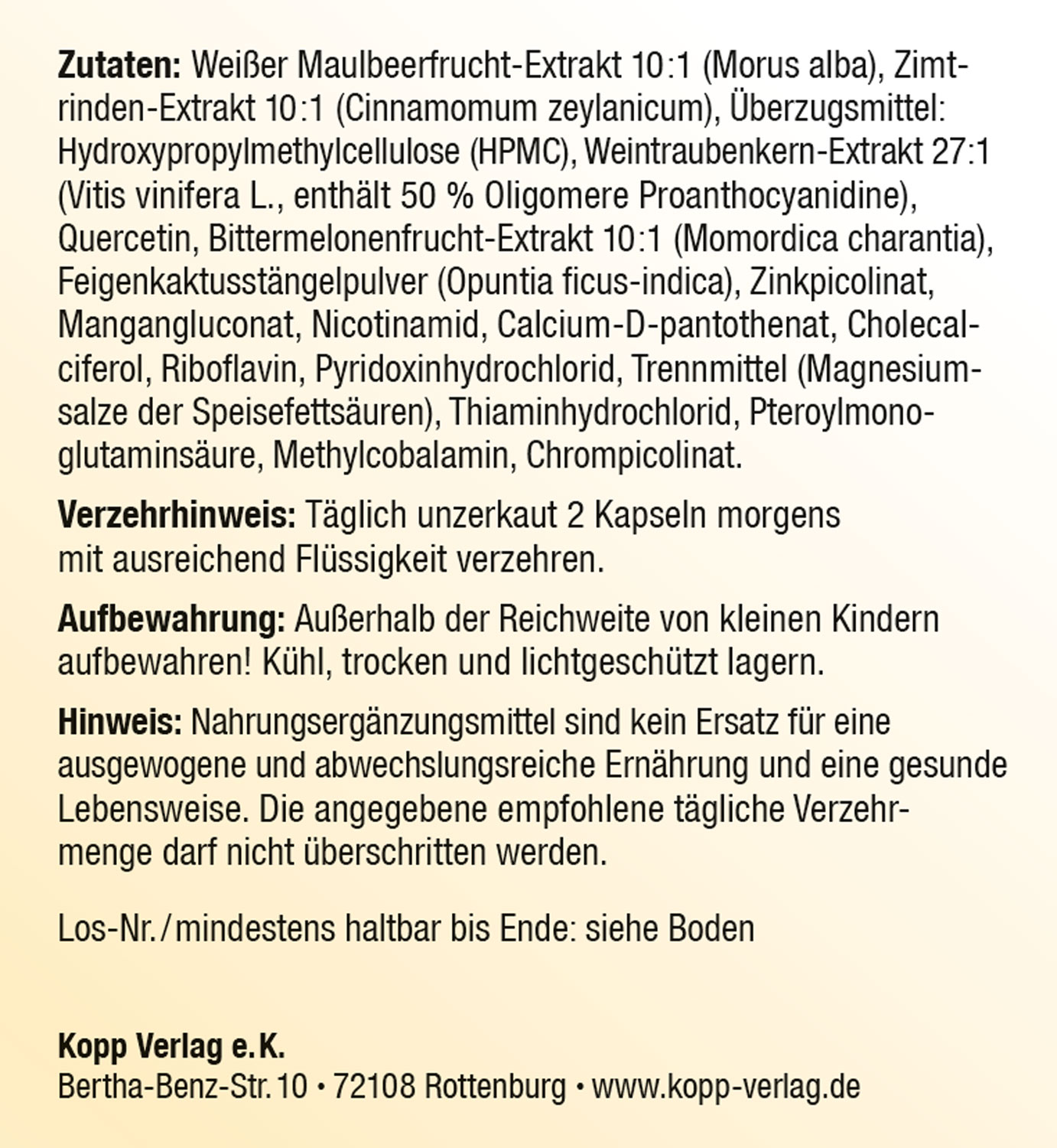  Kopp Vital GlucoKraft / 180 Kapseln 03