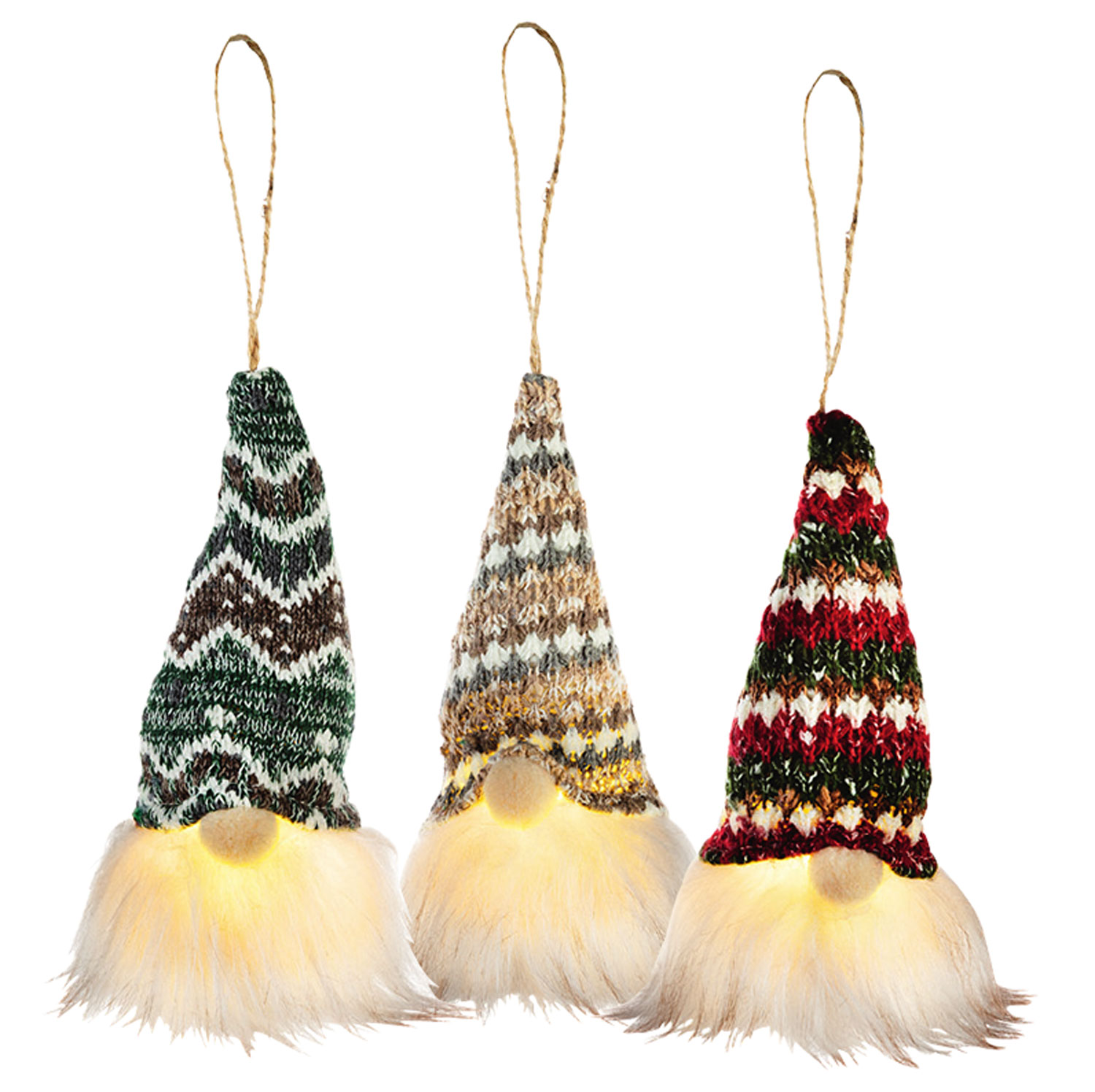 3er-Set LED-Dekofiguren Wichtel01