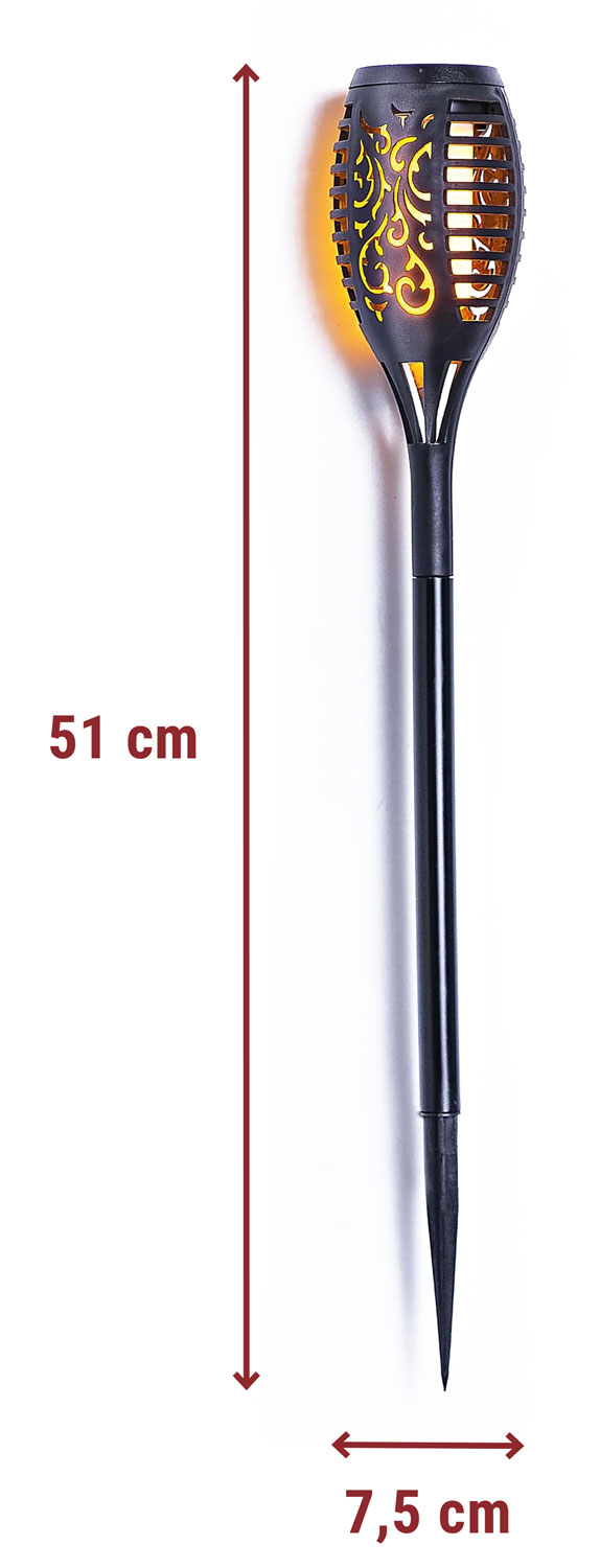 4er-Pack Solar-Gartenstecker Flame - Wie neu01