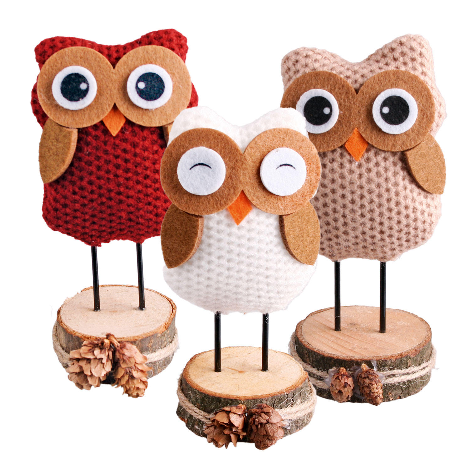 3er-Set Deko-Eulen01