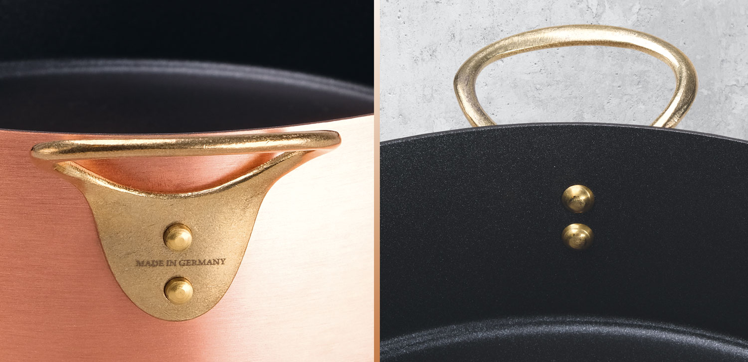 Kupfermanufaktur Weyersberg Kupfer-Sautoir mit Griffen, Designlinie Keramik05