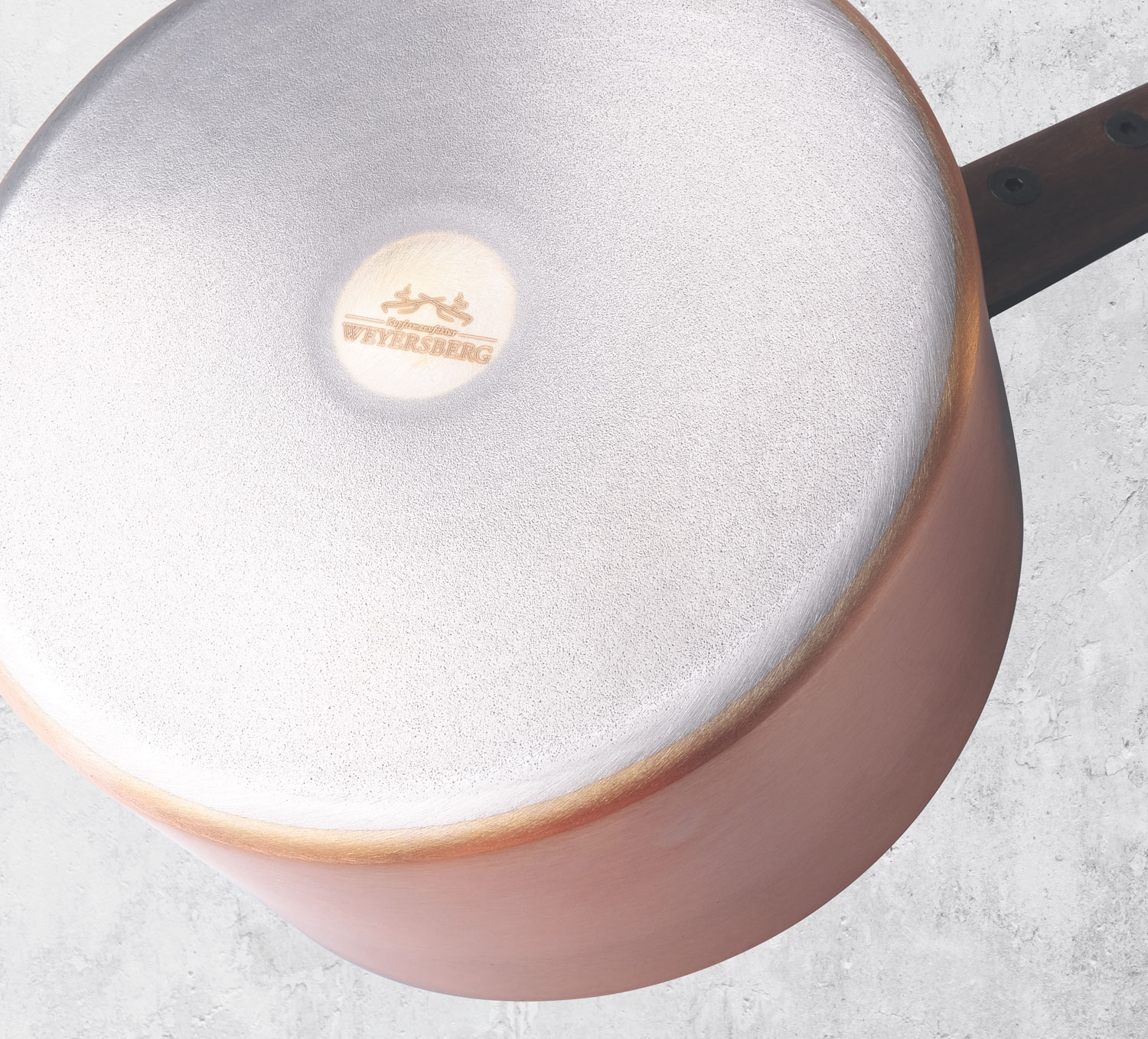 Kupfermanufaktur Weyersberg Kupfer-Stielkasserolle, Designlinie Chrom-Noir05