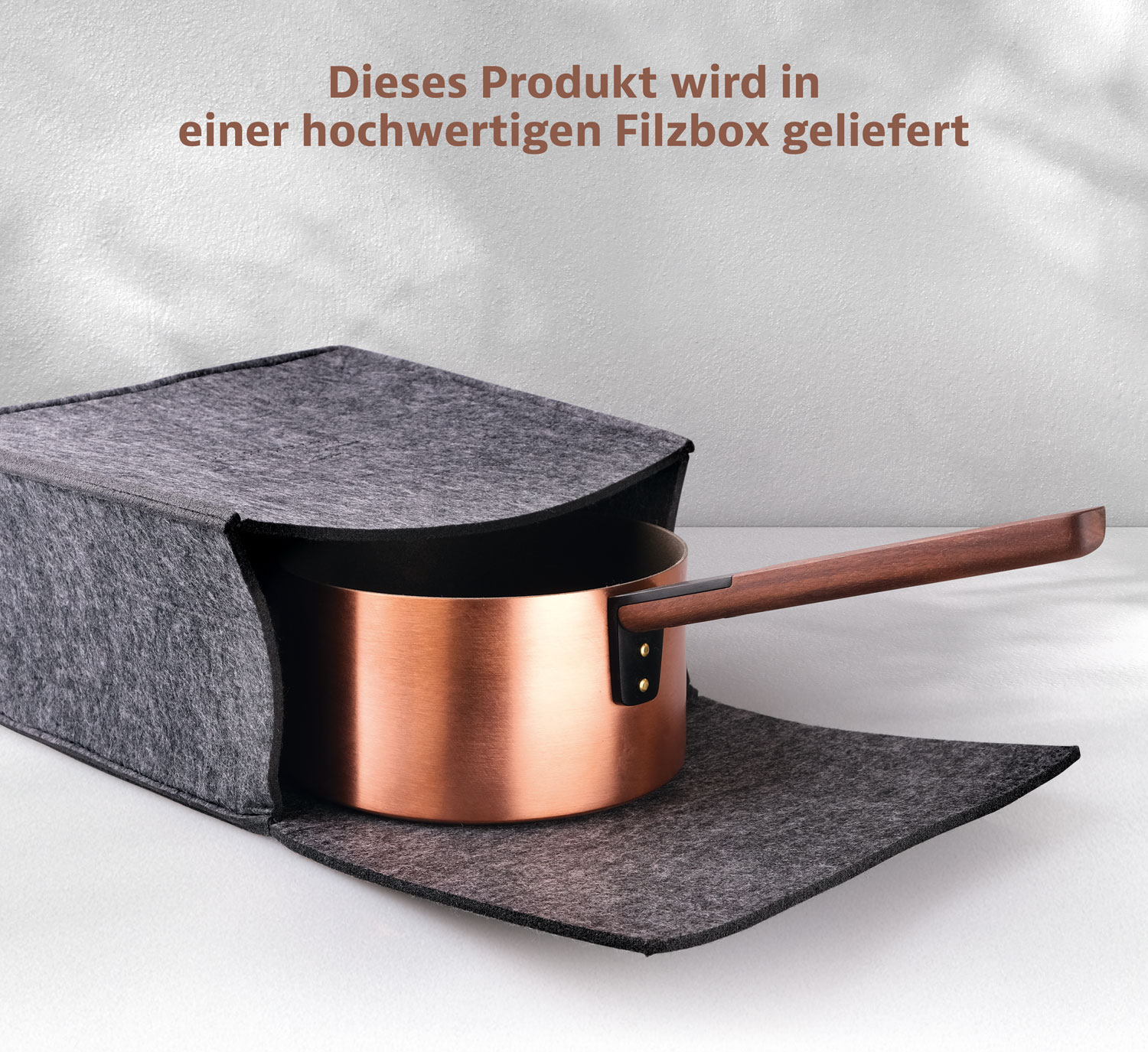 Kupfermanufaktur Weyersberg Kupfer-Stielkasserolle, Designlinie Chrom-Noir07