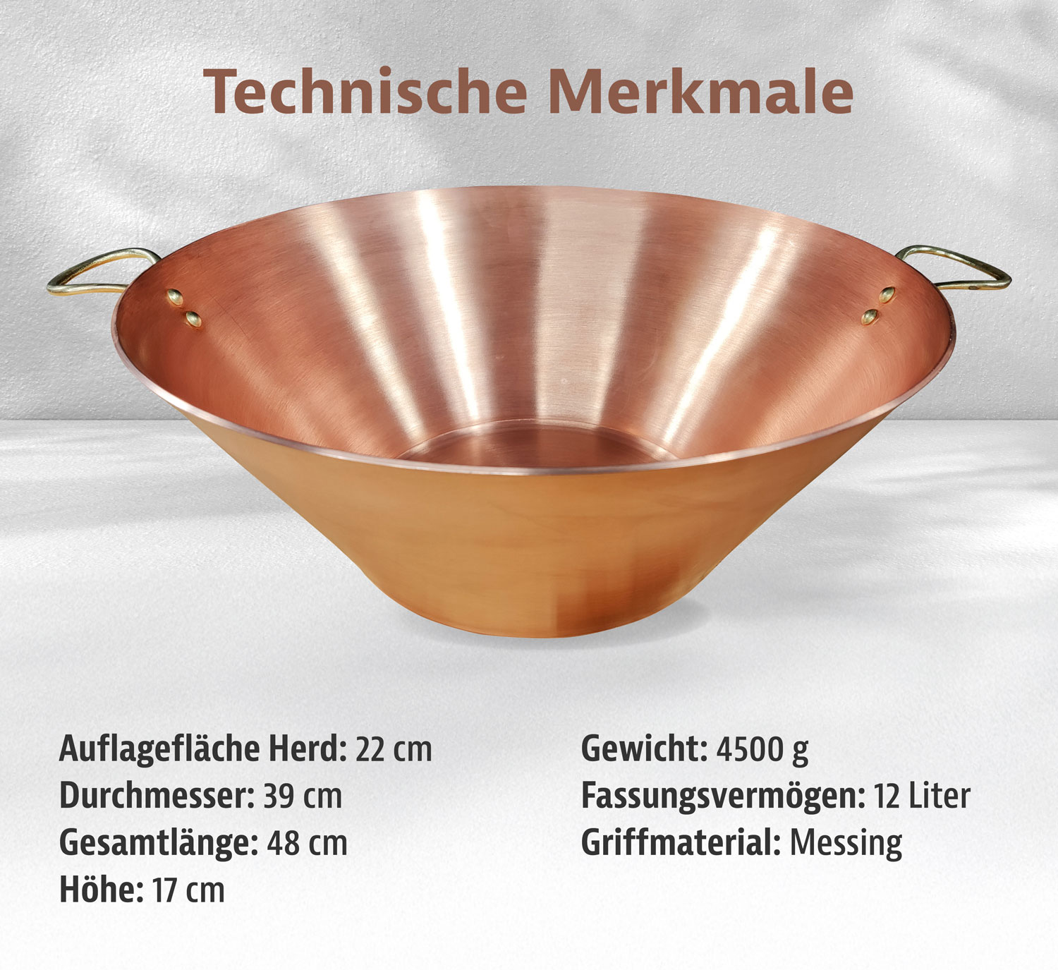 Kupfermanufaktur Weyersberg Kupfer-Marmeladentopf mit Griffen,  39 cm03