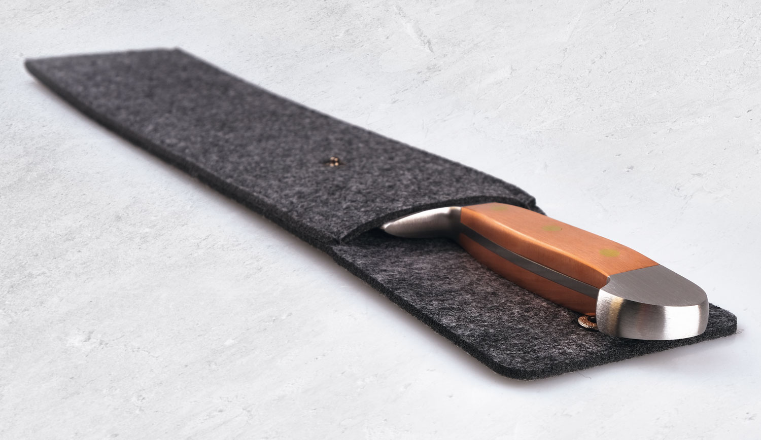 Kupfermanufaktur Weyersberg Kochmesser mit Kupfergriff und Filzaufbewahrung03