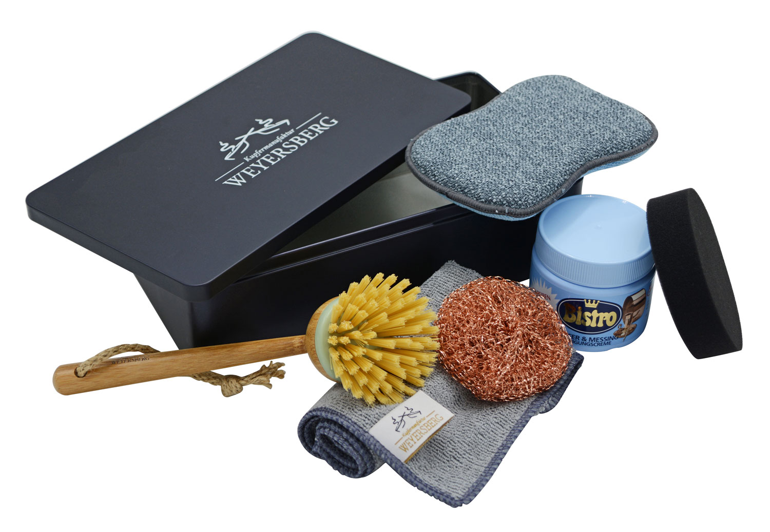 Kupfermanufaktur Weyersberg Premium Kupferpflegeset zur Reinigung von Kupferkochgeschirr