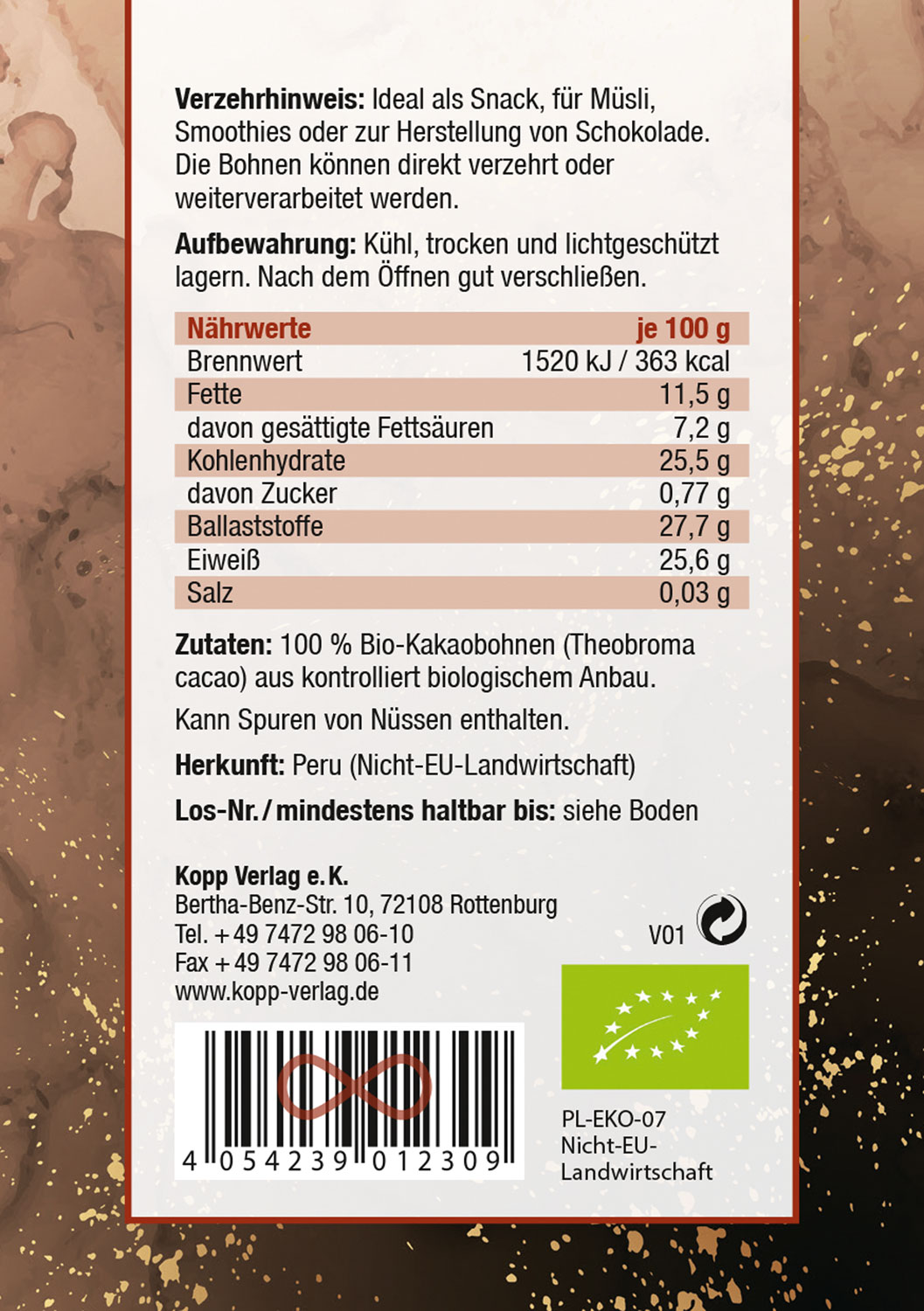 Kopp Vital  Bio-Kakao Bohnen03