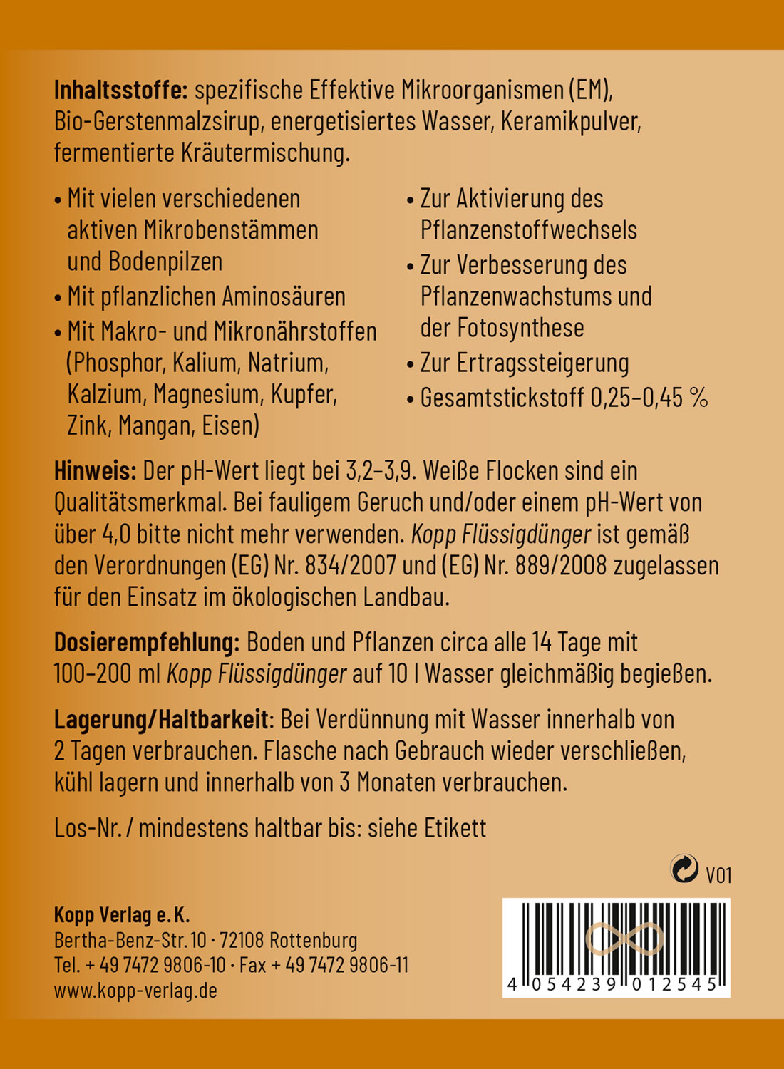 Kopp Flssigdnger - Bio02