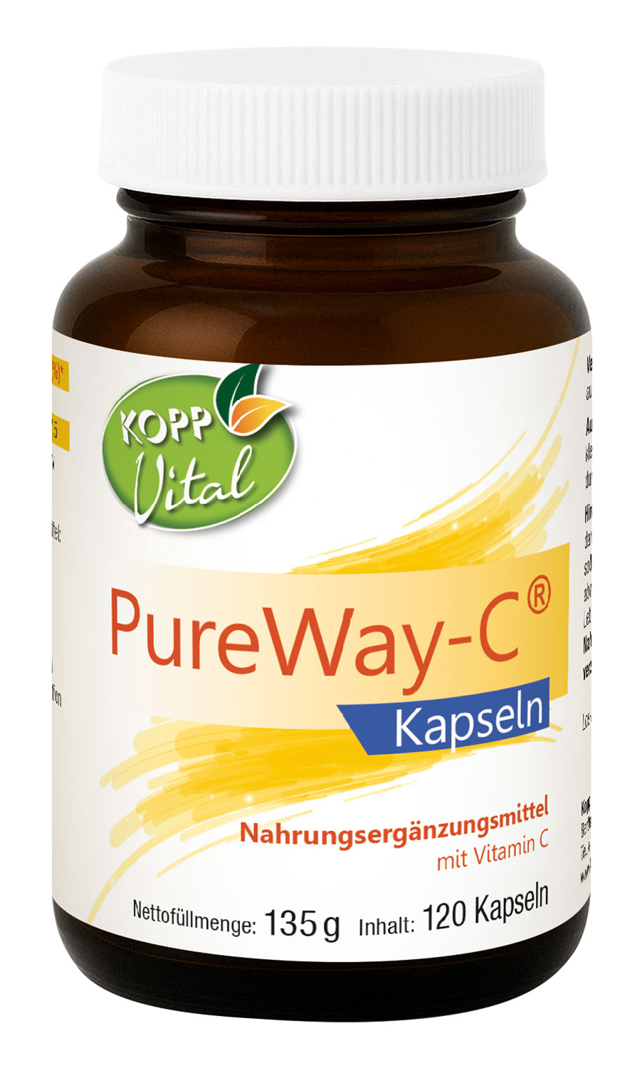 Kopp Vital   PureWay-C   / 950 mg Vitamin C / 120 Kapseln / Hochdosiert / Schnelle Resorption / Vegan