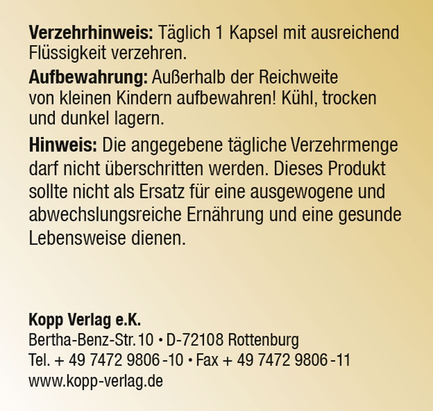 Kopp Vital   Selen / 200 g / aus Natriumselenit / 120 Kapseln03