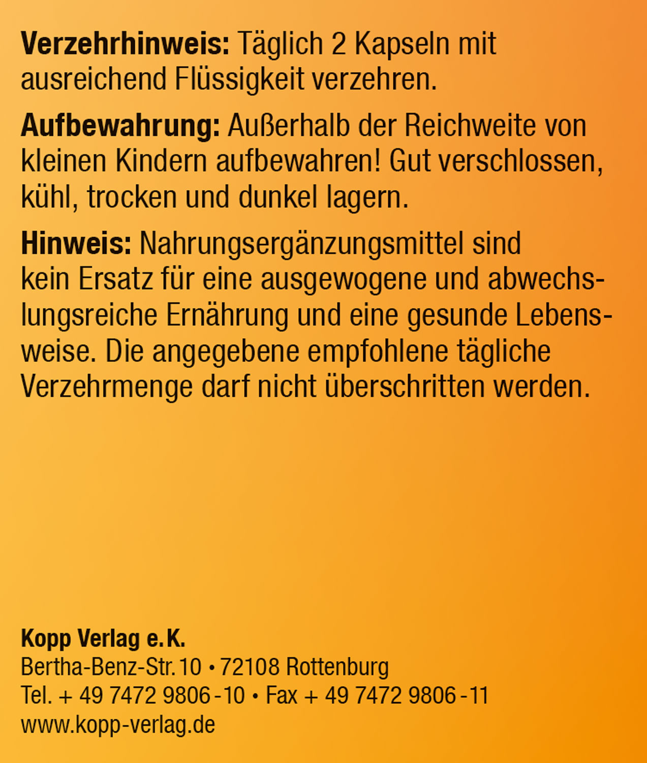 Kopp Vital   PEA / 600 mg / 120 Kapseln03