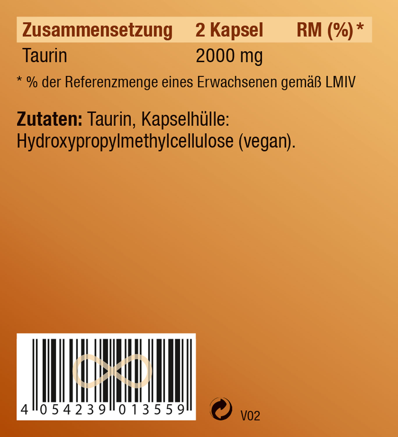 Kopp Vital   Taurin / 1000 mg / 240 Kapseln02